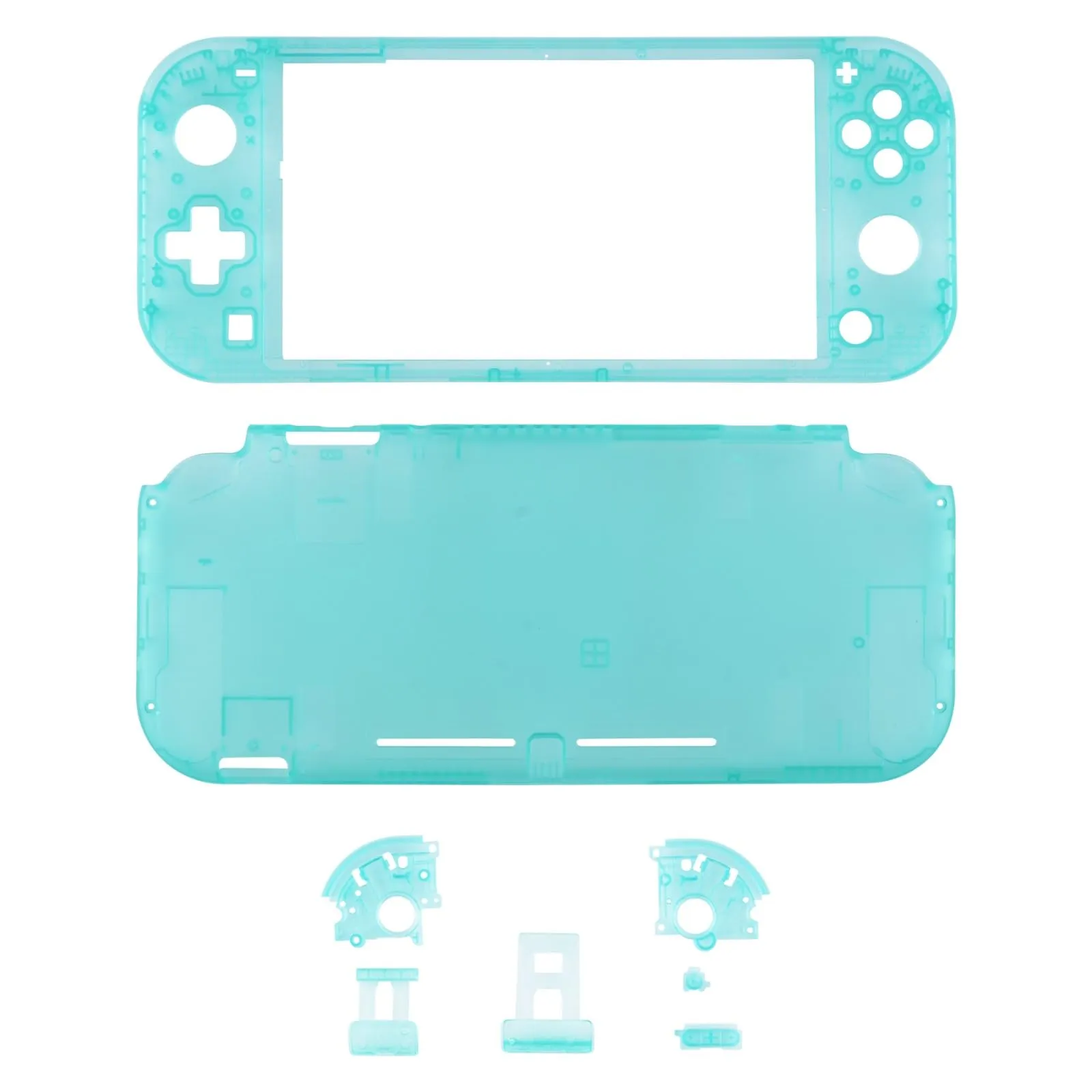 eXtremeRate Replacement Shell and ABXY Buttons for Nintendo Switch Lite with Tempered Glass Screen Protector - Emerald Green Transparent - immagine 8