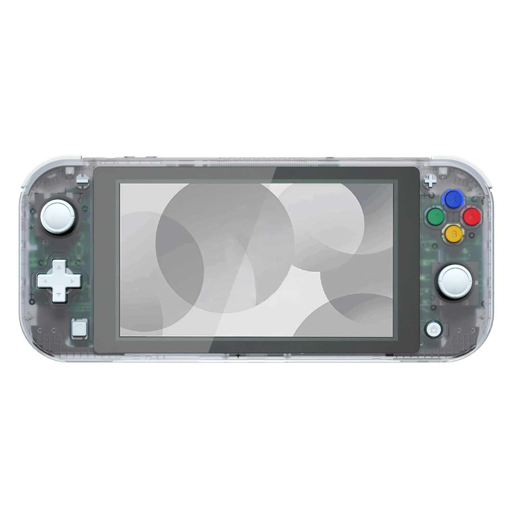 eXtremeRate Replacement Shell and ABXY Buttons for Nintendo Switch Lite with Tempered Glass Screen Protector - Transparent - immagine 3
