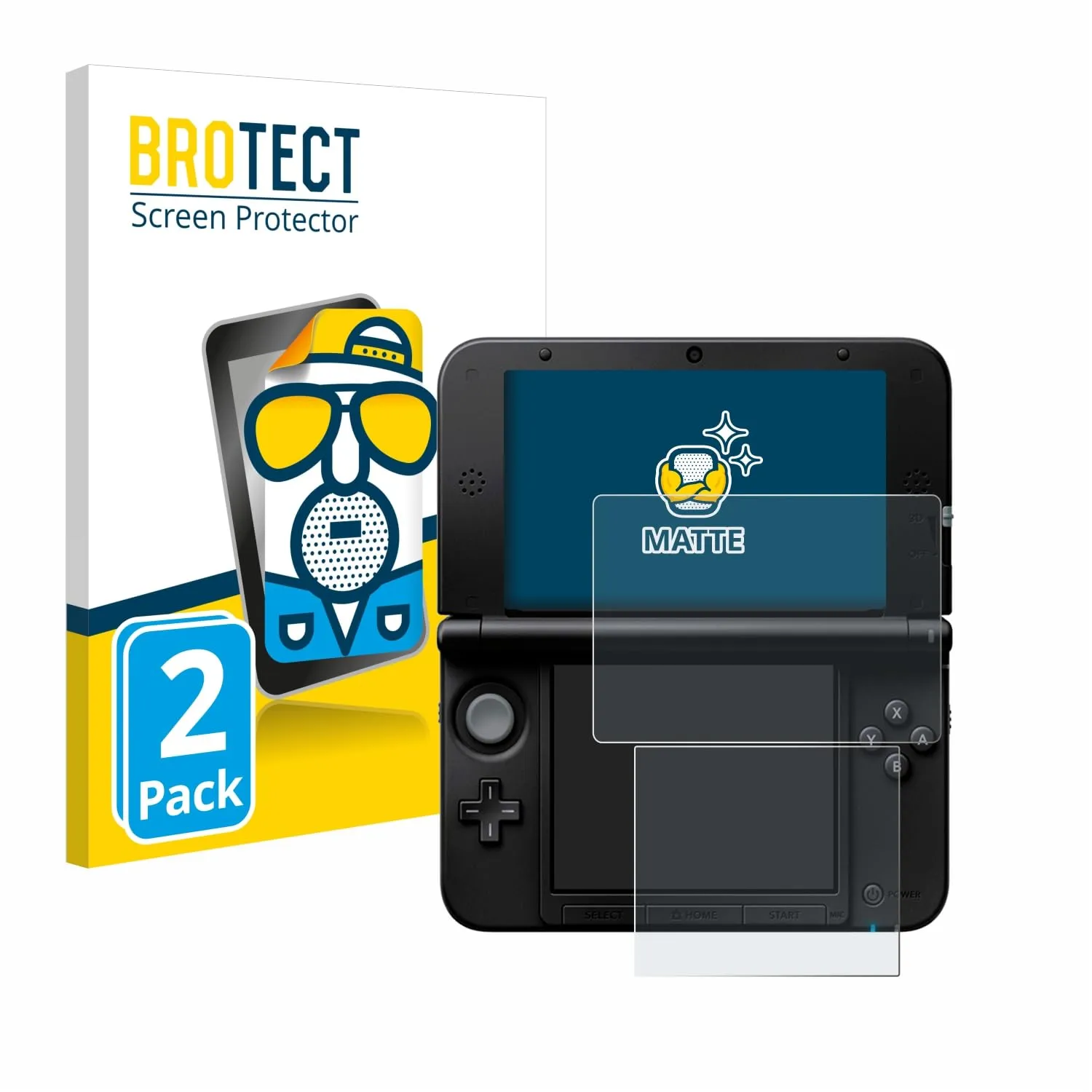 Brotect Pellicola Protettiva Opaca per Nintendo 3DS XL SPM7800 (2 Pezzi) - immagine 1
