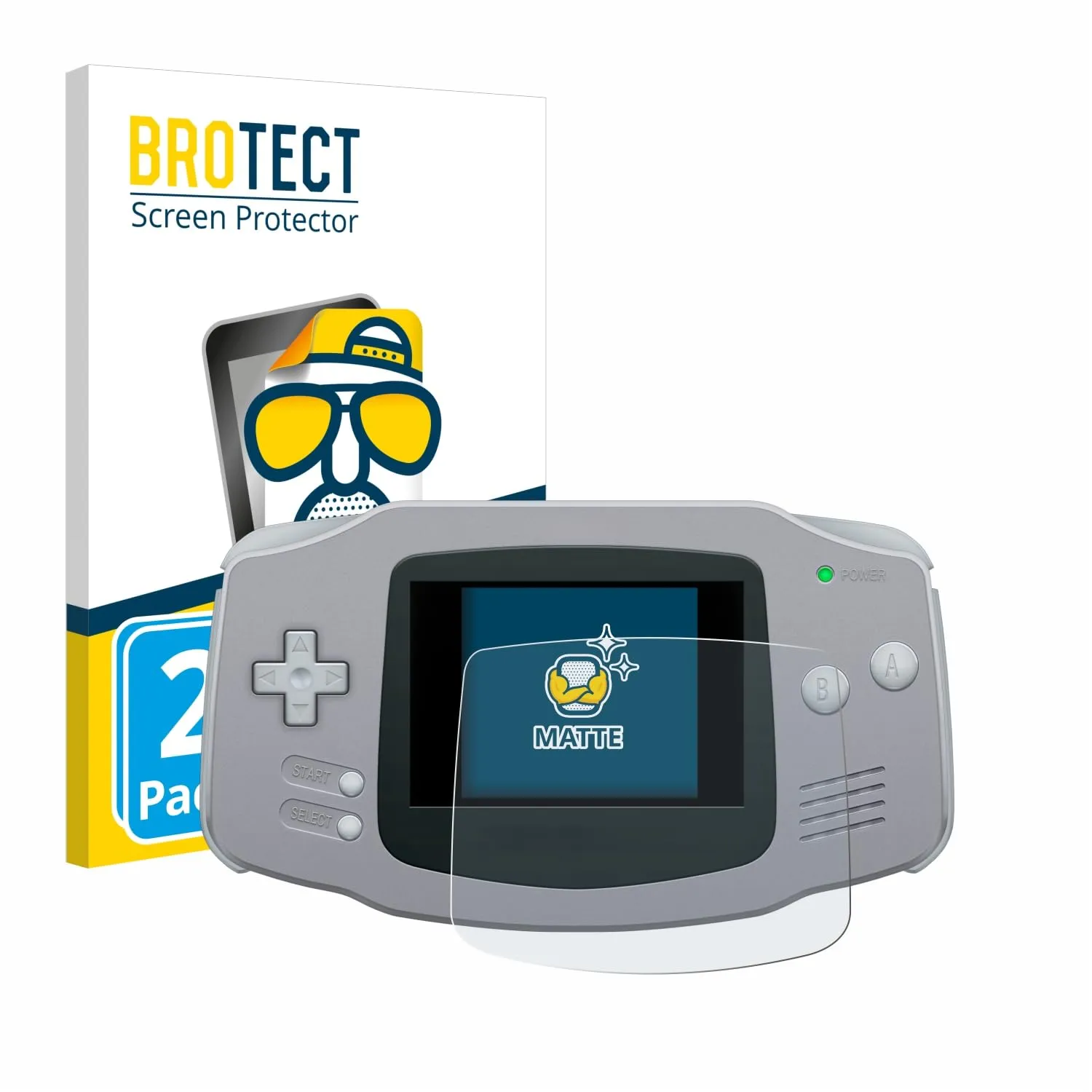 brotect Pellicola Protettiva Opaca per Nintendo Gameboy Advance GBA (2 Pezzi) - immagine 1