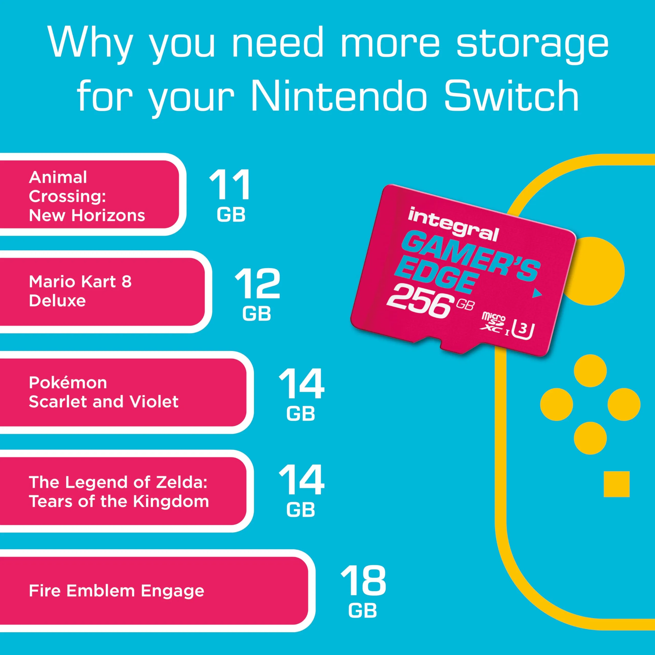 Integral Gamer's Edge micro SD 256GB per Nintendo Switch, Switch Lite e Switch OLED - immagine 7