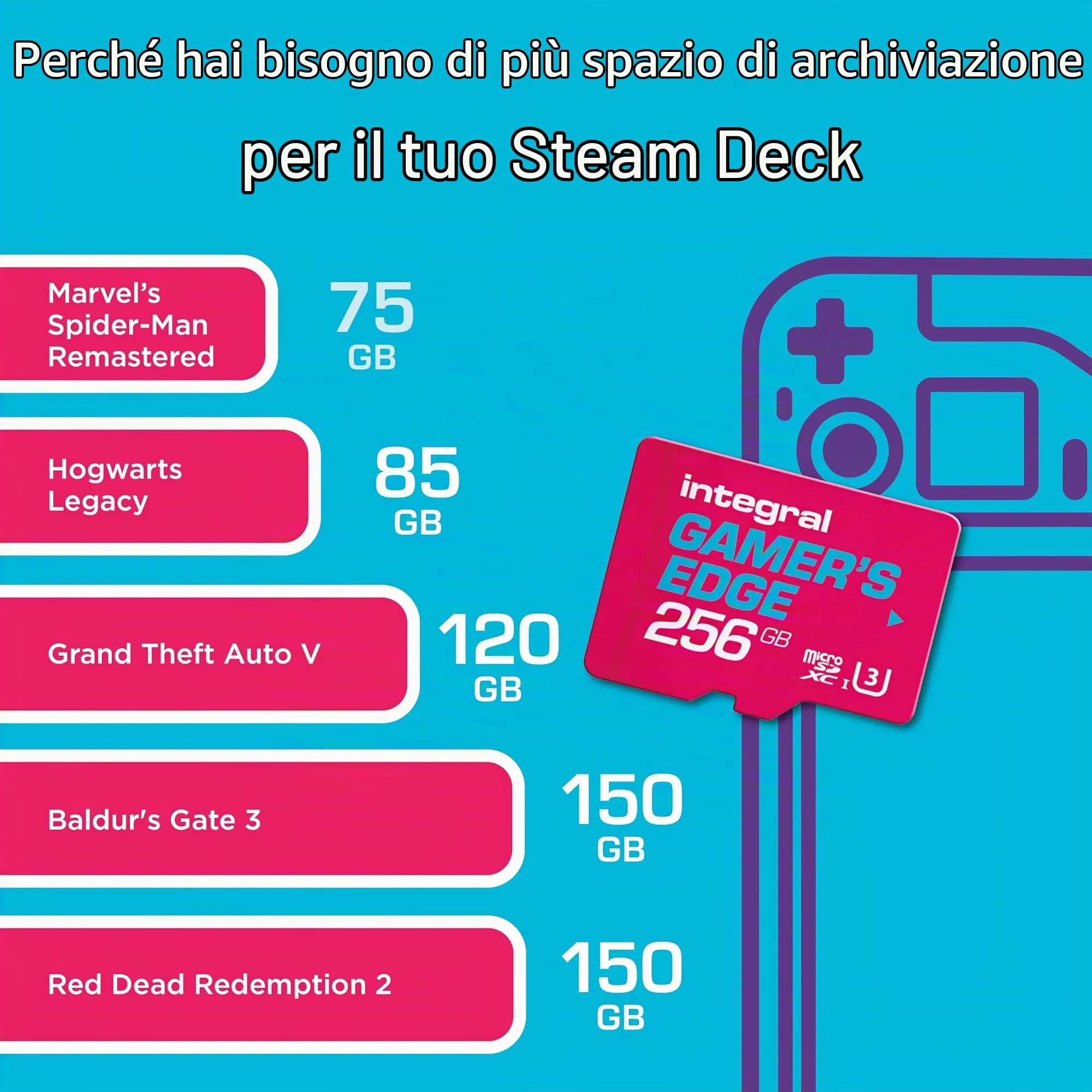 Integral Gamer's Edge micro SD 256GB per Nintendo Switch, Switch Lite e Switch OLED - immagine 8