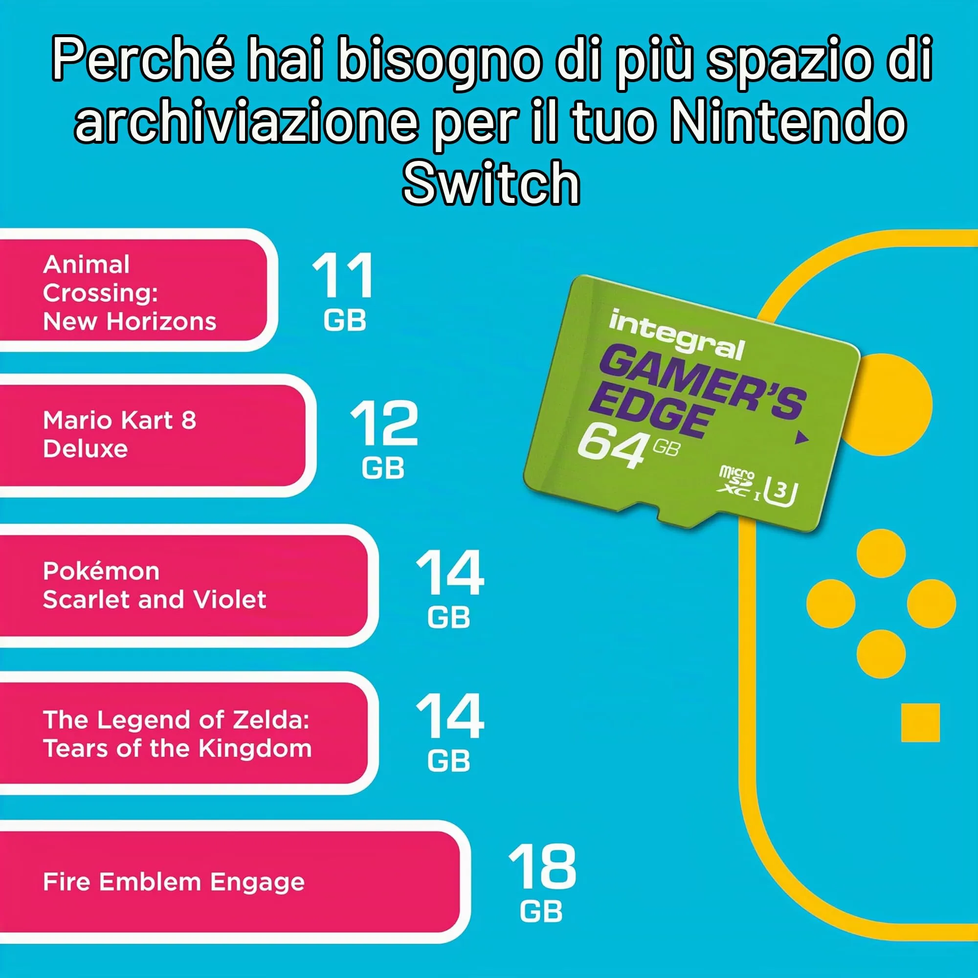 Integral Gamer's Edge Micro SD 64GB for Nintendo Switch, Switch Lite and Switch OLED - immagine 7