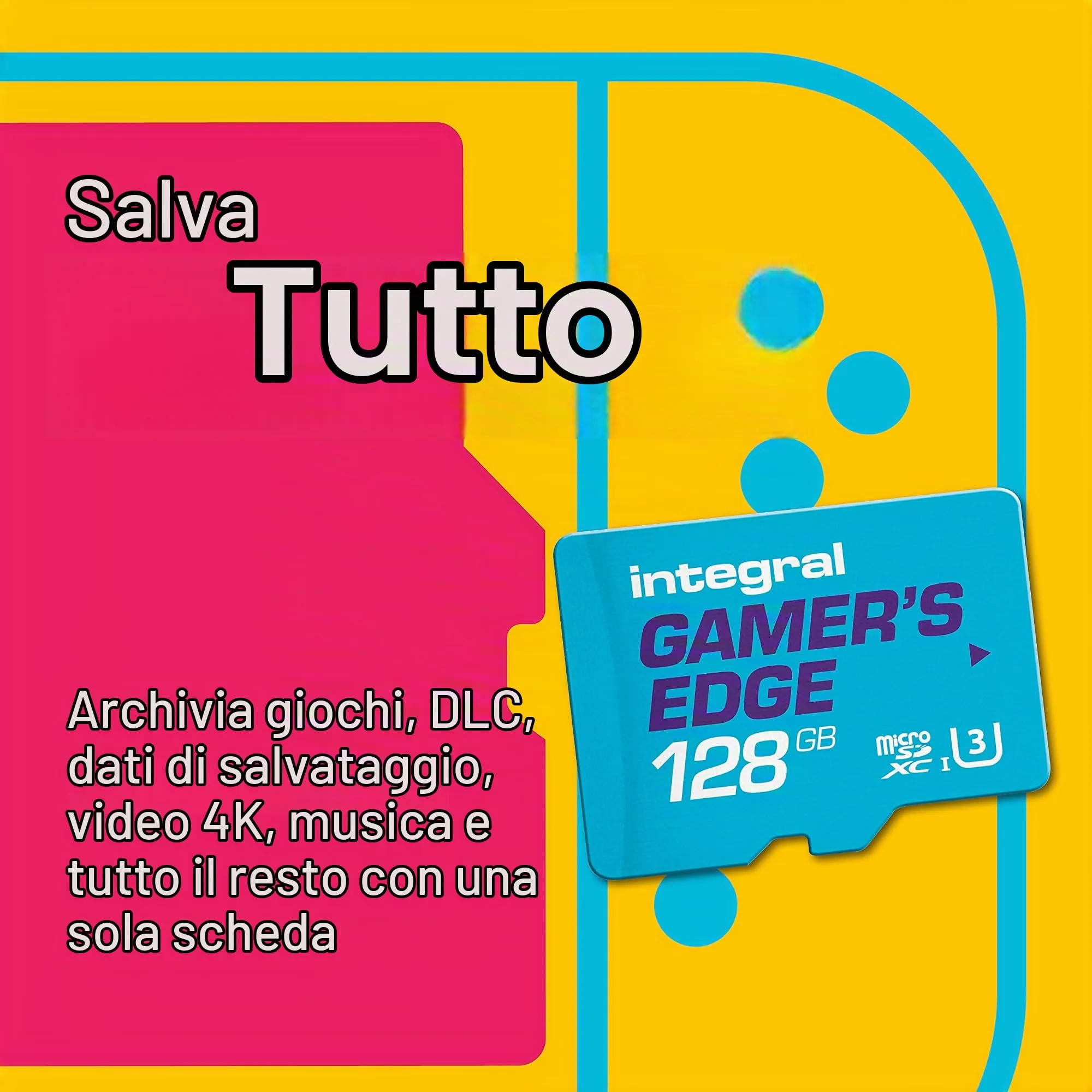 Integral Gamer's Edge Micro SD 128 GB per Nintendo Switch, Switch Lite e Switch OLED - immagine 4