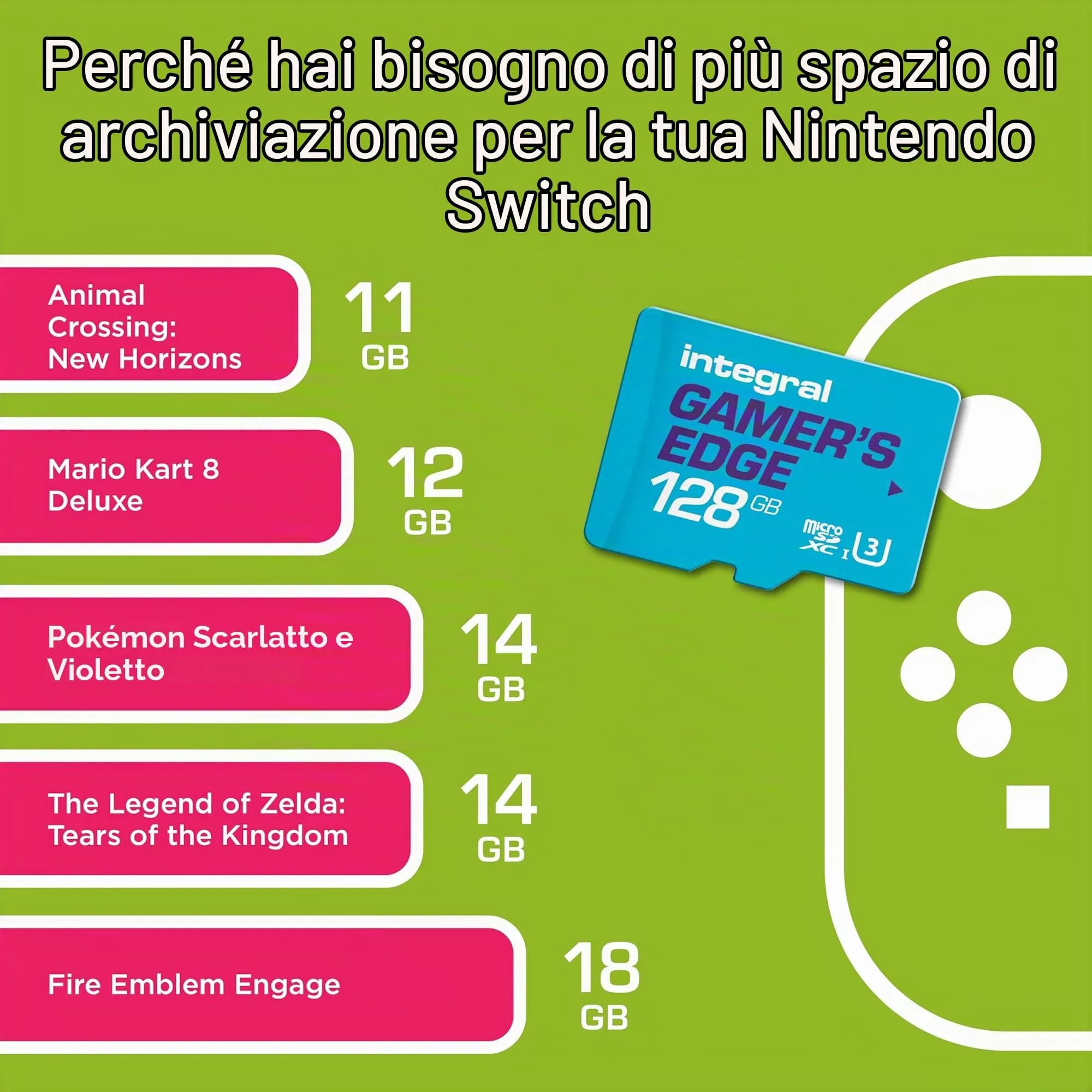 Integral Gamer's Edge Micro SD 128 GB per Nintendo Switch, Switch Lite e Switch OLED - immagine 7