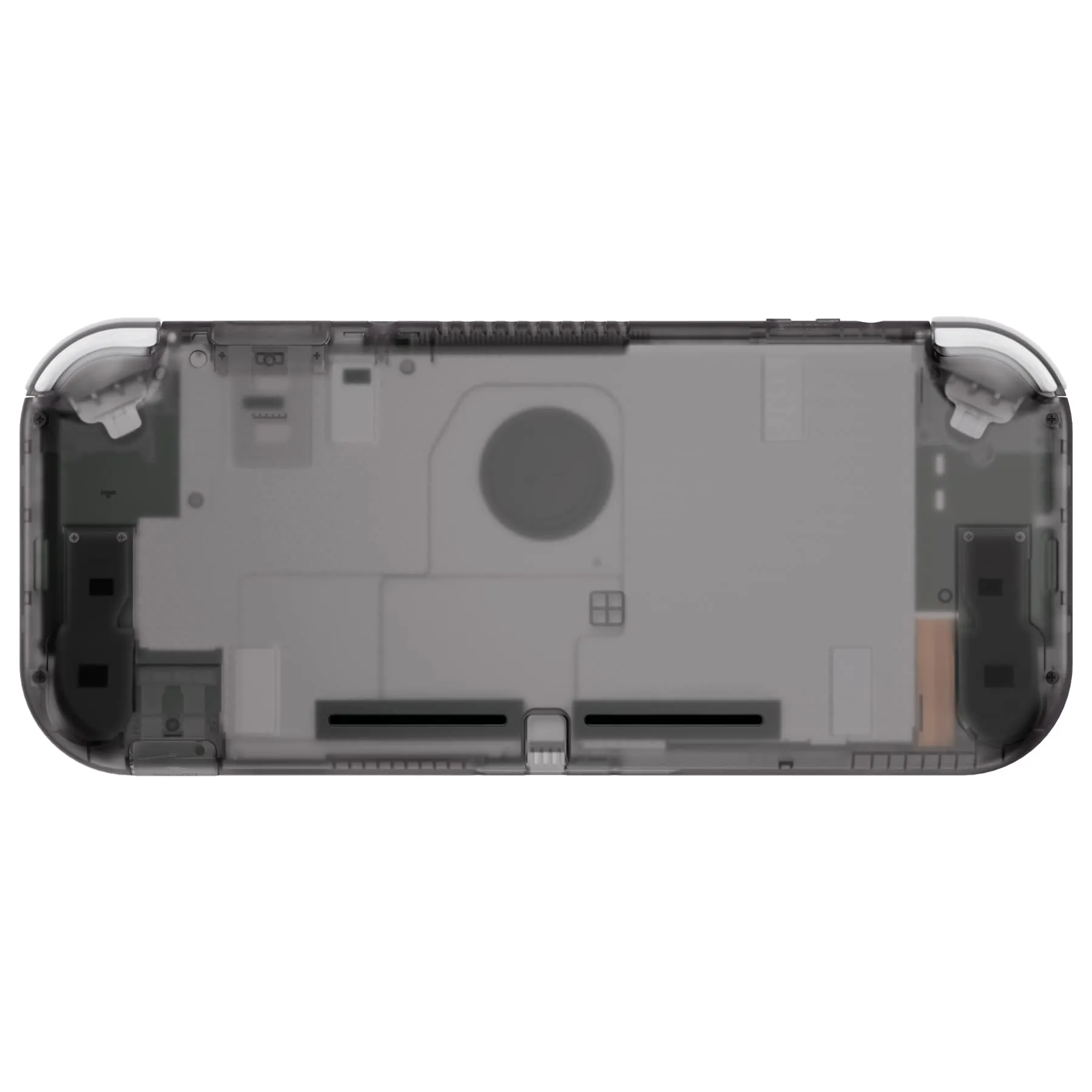eXtremeRate Replacement Shell and ABXY Buttons for Nintendo Switch Lite with Tempered Glass Screen Protector - Transparent Black - immagine 4