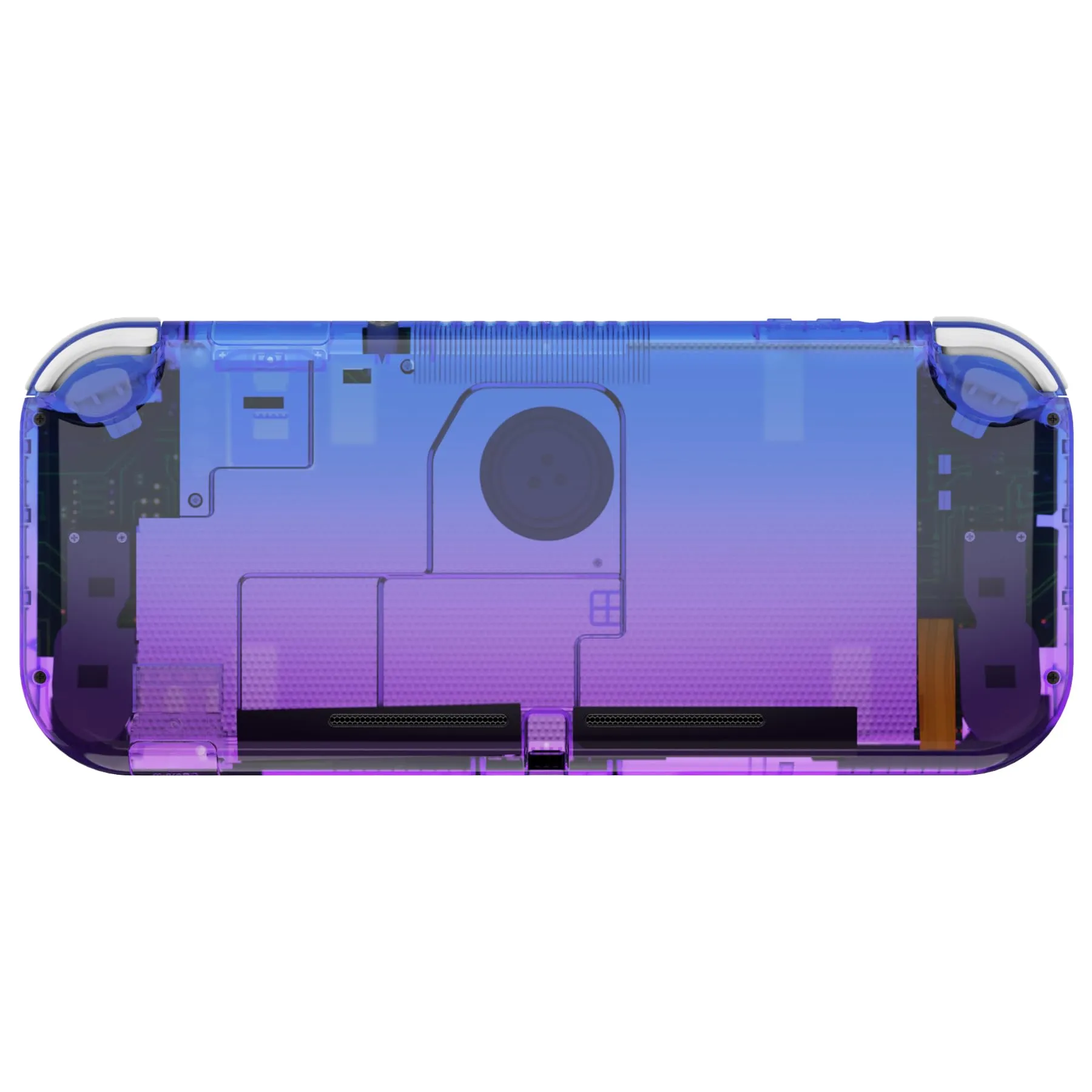 eXtremeRate Replacement Shell and ABXY Buttons for Nintendo Switch Lite with Tempered Glass Screen Protector - Gradient Blue Purple & Black - immagine 4