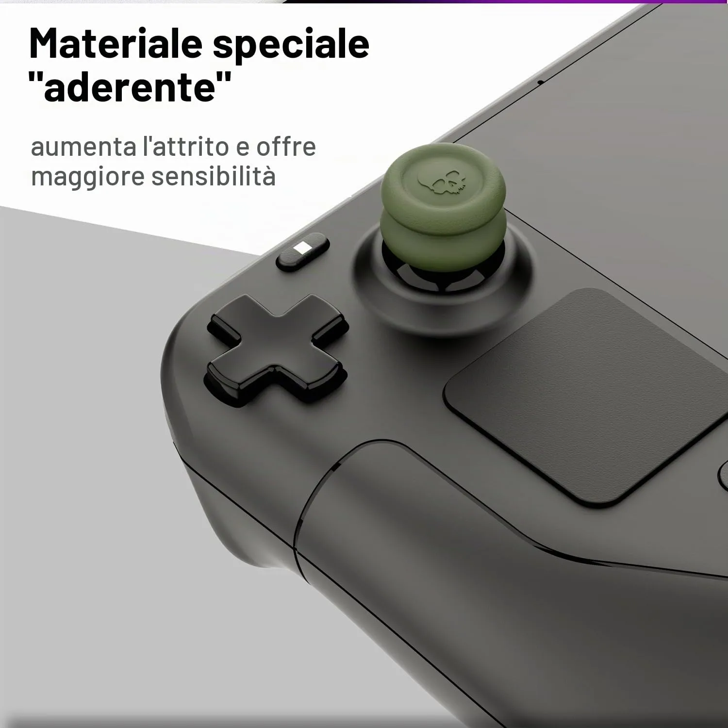 Skull & Co. CQC and FPS Thumb Grip Set for Steam Deck, Steam Deck OLED, ROG Ally and ROG Ally X - Galactic Purple, 3 Pairs (6pcs) - immagine 3
