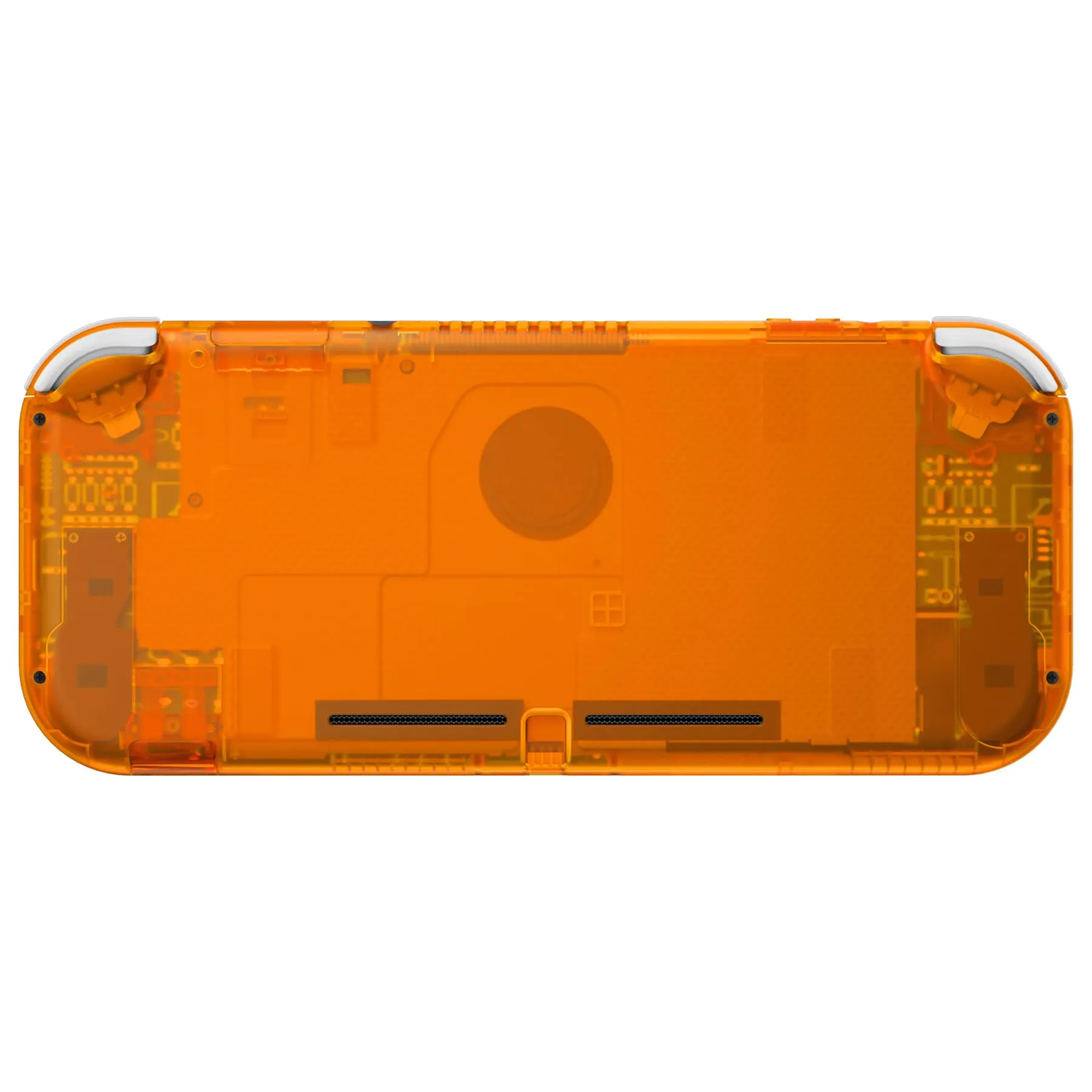 eXtremeRate Replacement Shell and ABXY Buttons for Nintendo Switch Lite with Tempered Glass Screen Protector - Transparent Orange - immagine 4