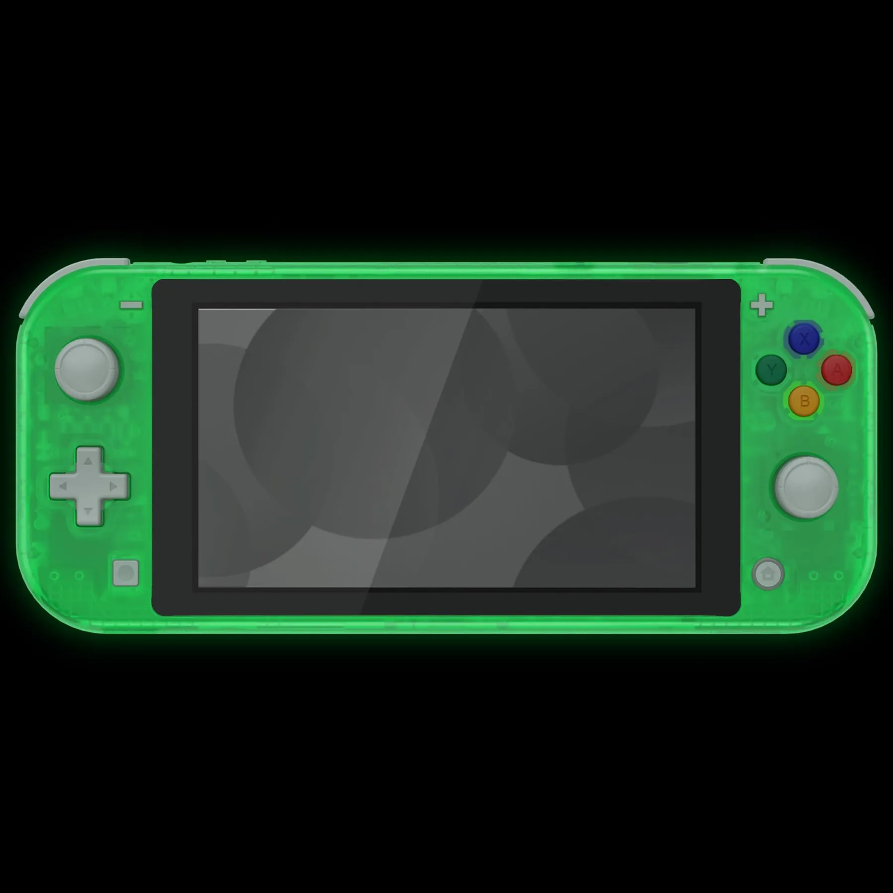 eXtremeRate Replacement Shell and ABXY Buttons for Nintendo Switch Lite with Tempered Glass Screen Protector - Transparent Clear - immagine 3