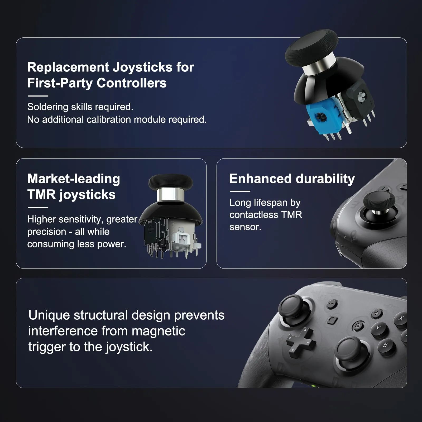 GuliKit TMR Adjustable 720° Joysticks for PS5 DualSense and DualSense Edge Controllers - immagine 3