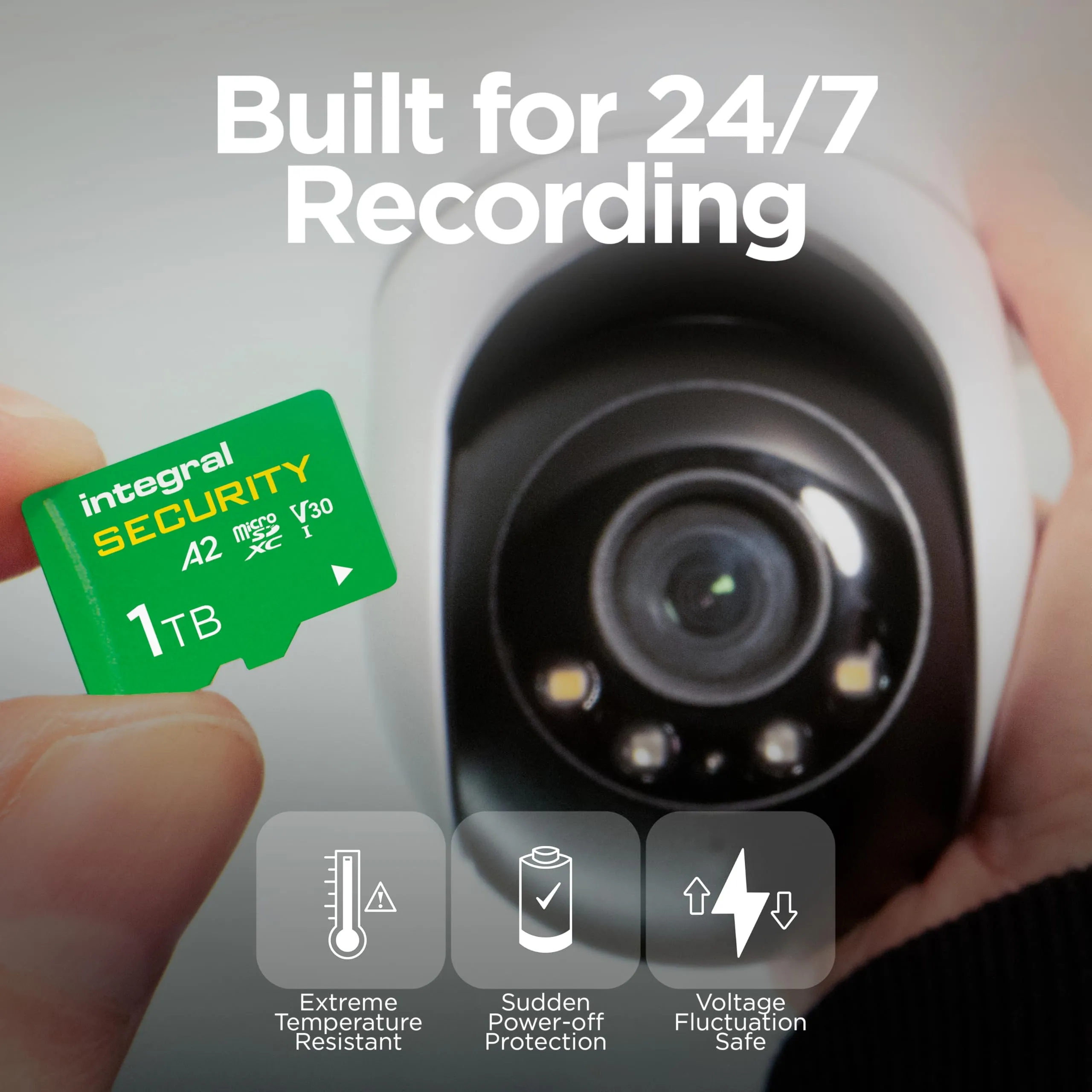 Integral Scheda microSDXC 1 TB ad alta resistenza UHS-I V30 U3 A2 CL10 per CCTV, Dash Cam e sicurezza domestica - immagine 6