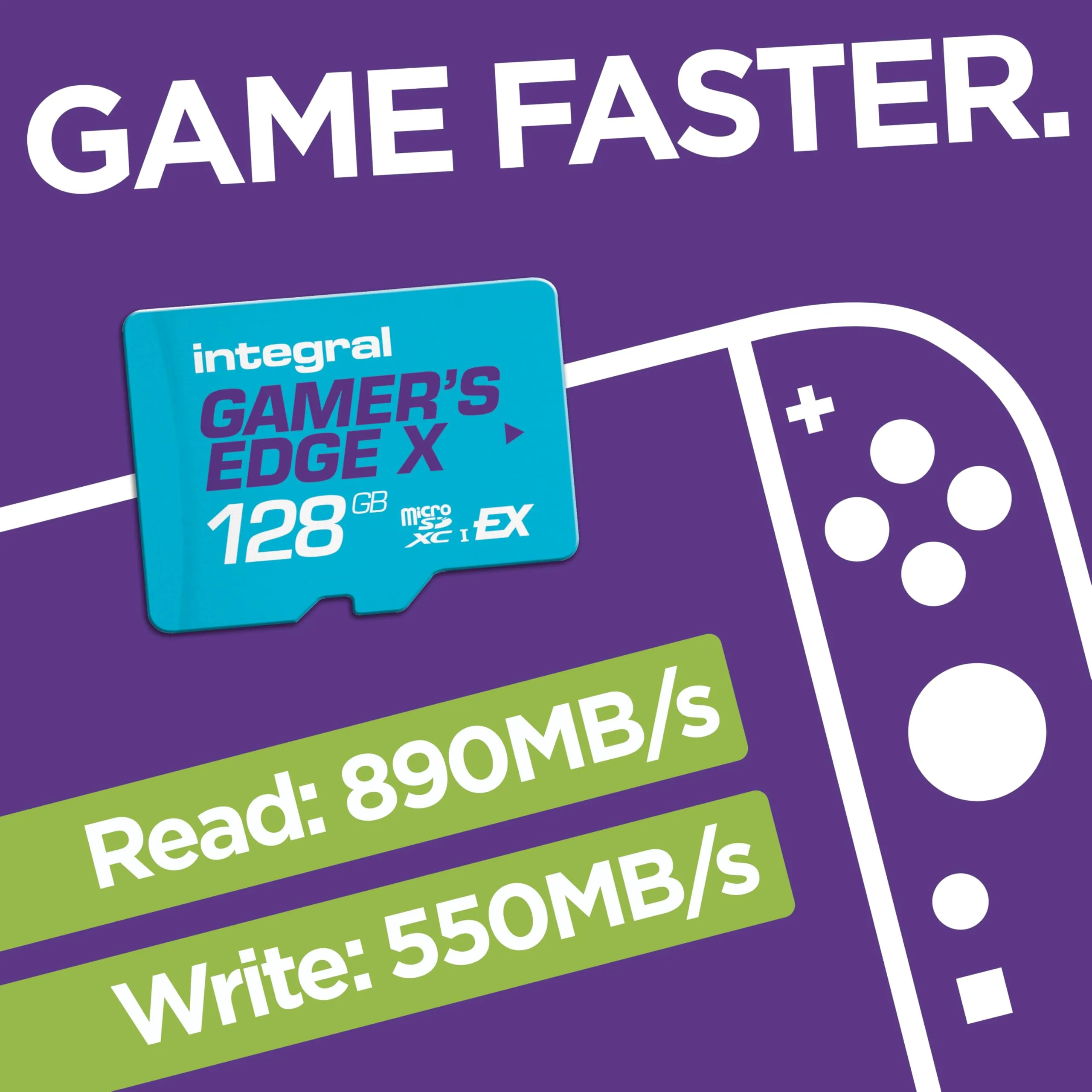 Integral Edge X Micro SD Express 128GB per Nintendo Switch 2, NVMe PCIe, A1 - immagine 3