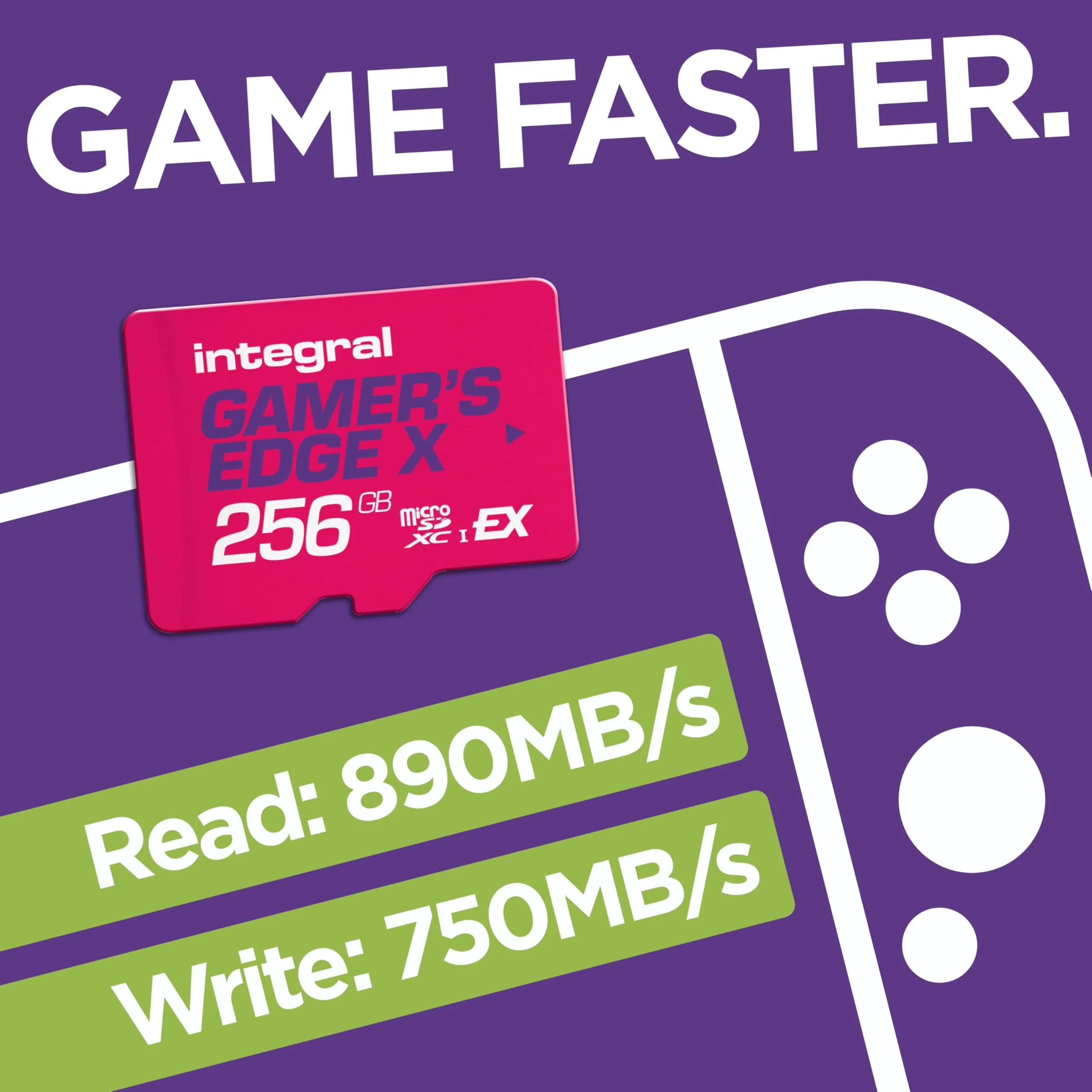 Integral Edge X Micro SD Express 256GB per Nintendo Switch 2, PCIe NVMe, A2 - immagine 3