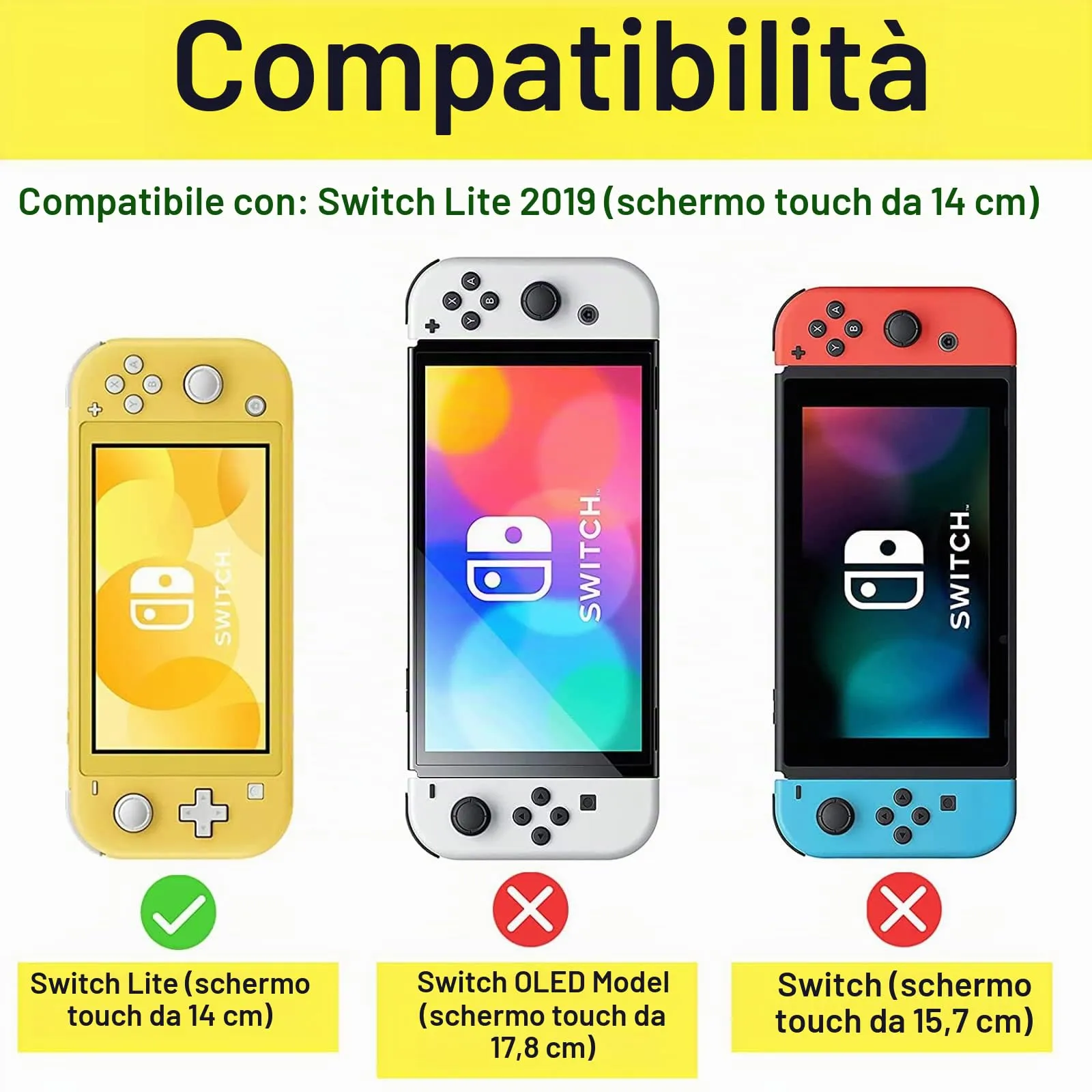ProCase Custodia Folio Protettiva con 2 Vetri Temperati per Nintendo Switch Lite 2019, Copertura Frontale Staccabile Magnetica (Blu) - immagine 2