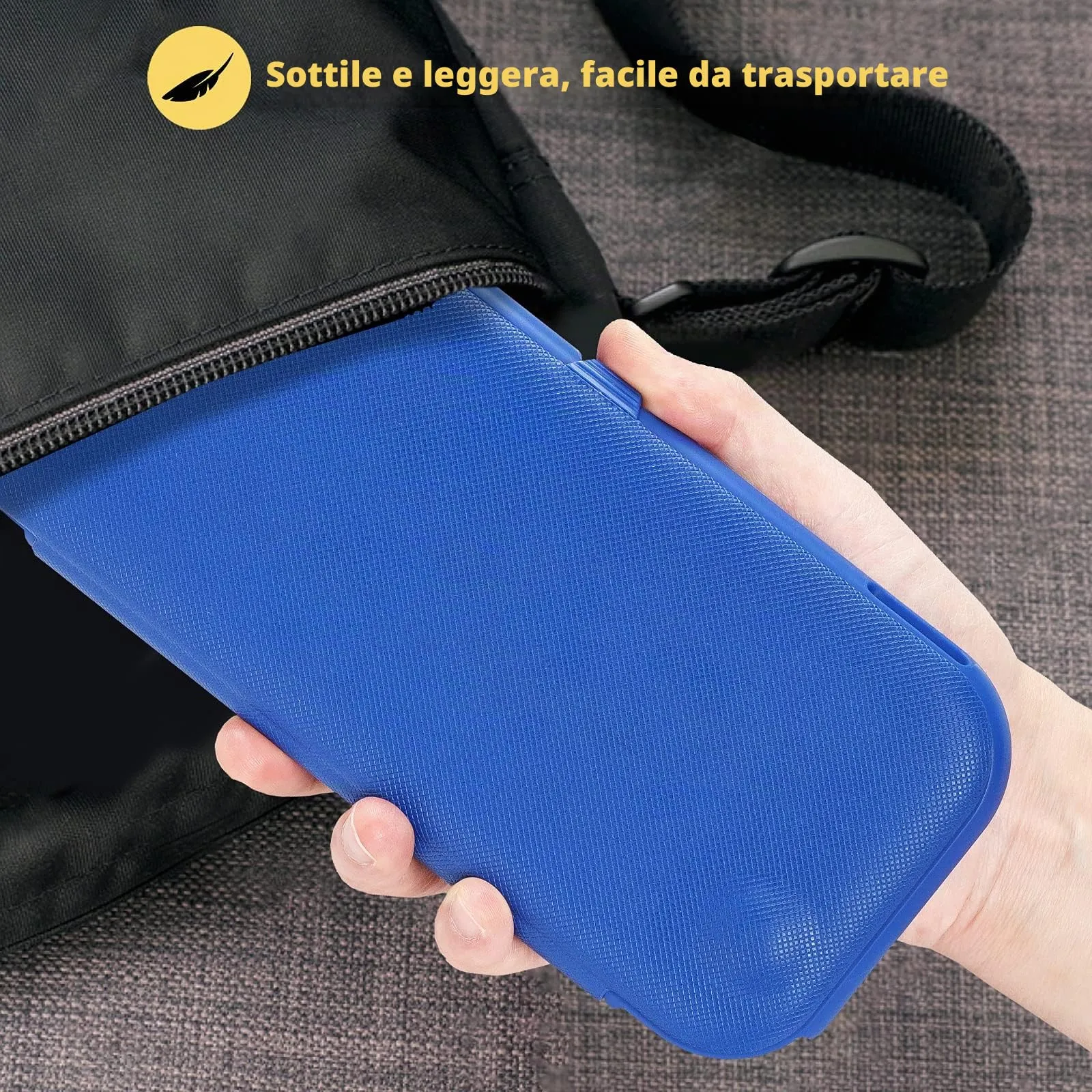 ProCase Custodia Folio Protettiva con 2 Vetri Temperati per Nintendo Switch Lite 2019, Copertura Frontale Staccabile Magnetica (Blu) - immagine 7