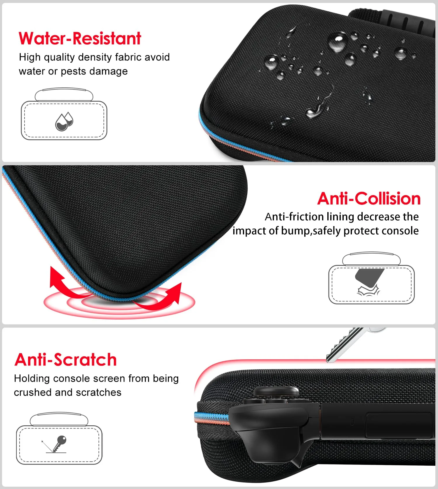 iVoler Custodia Rigida per Nintendo Switch 2 (2025), Case Protettiva da Viaggio con Slot per 12 Giochi - Nero - immagine 3
