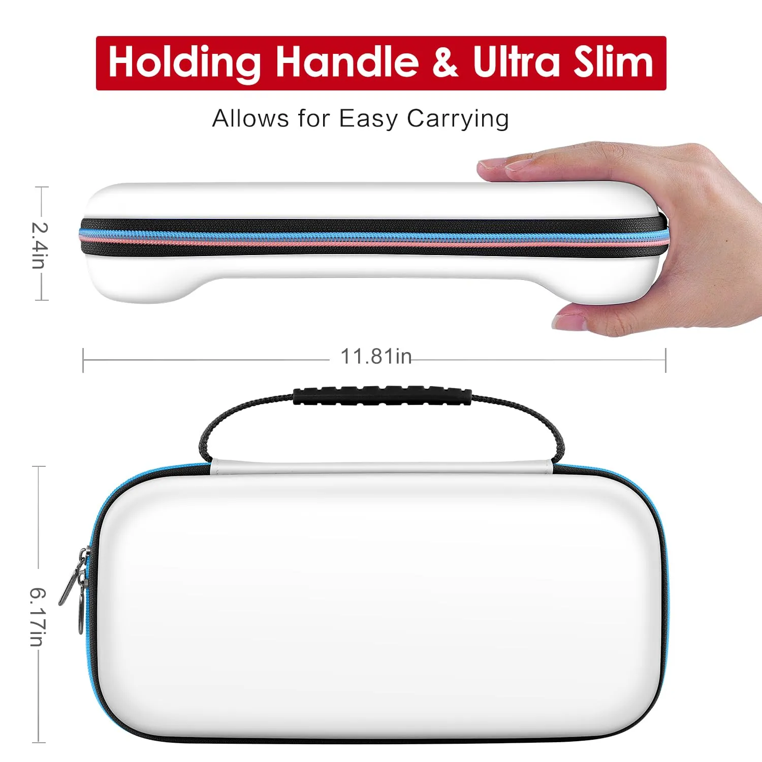 iVoler Custodia Rigida per Nintendo Switch 2 (2025), Case Protettiva da Viaggio con Slot per 12 Giochi - Bianco - immagine 3