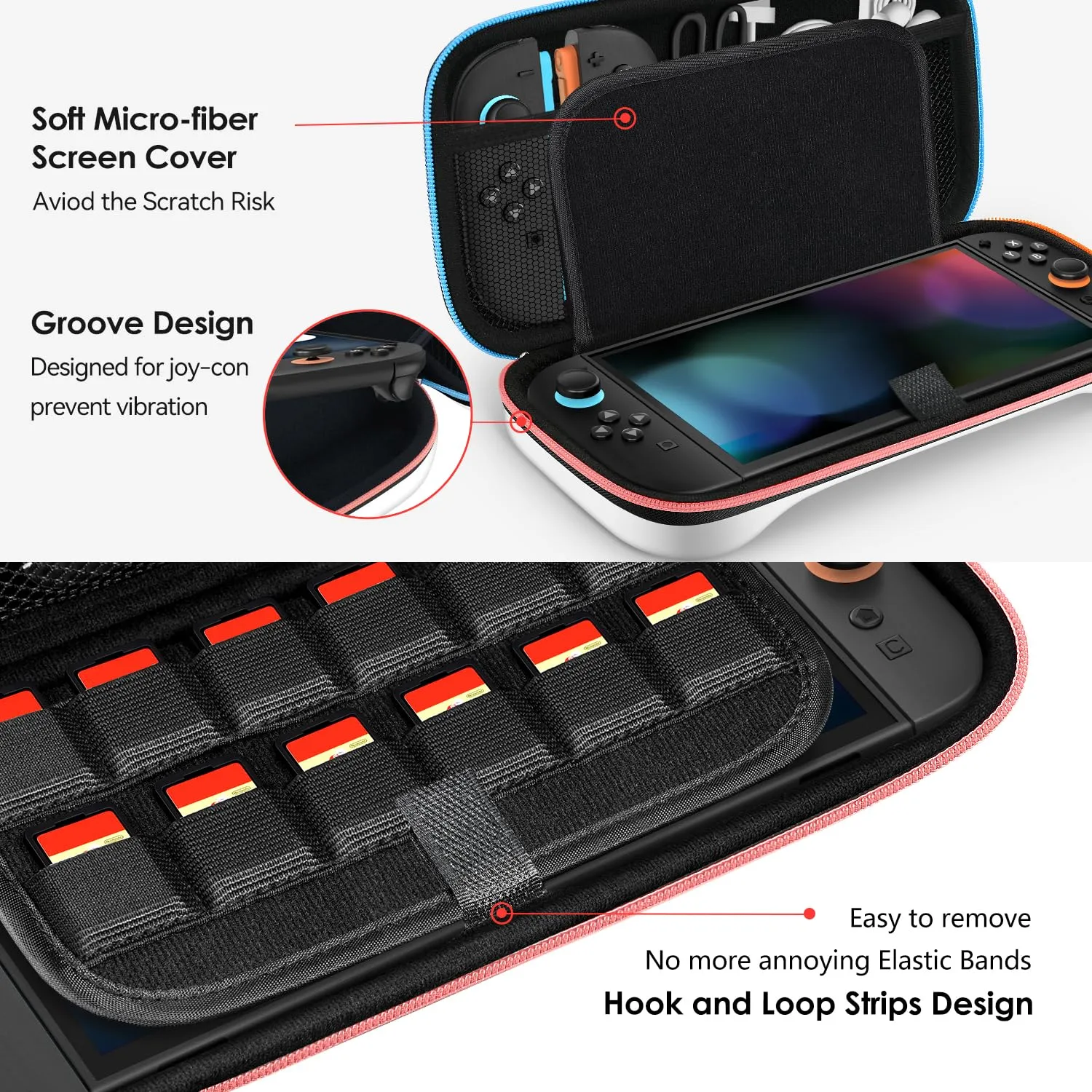 iVoler Custodia Rigida per Nintendo Switch 2 (2025), Case Protettiva da Viaggio con Slot per 12 Giochi - Bianco - immagine 4