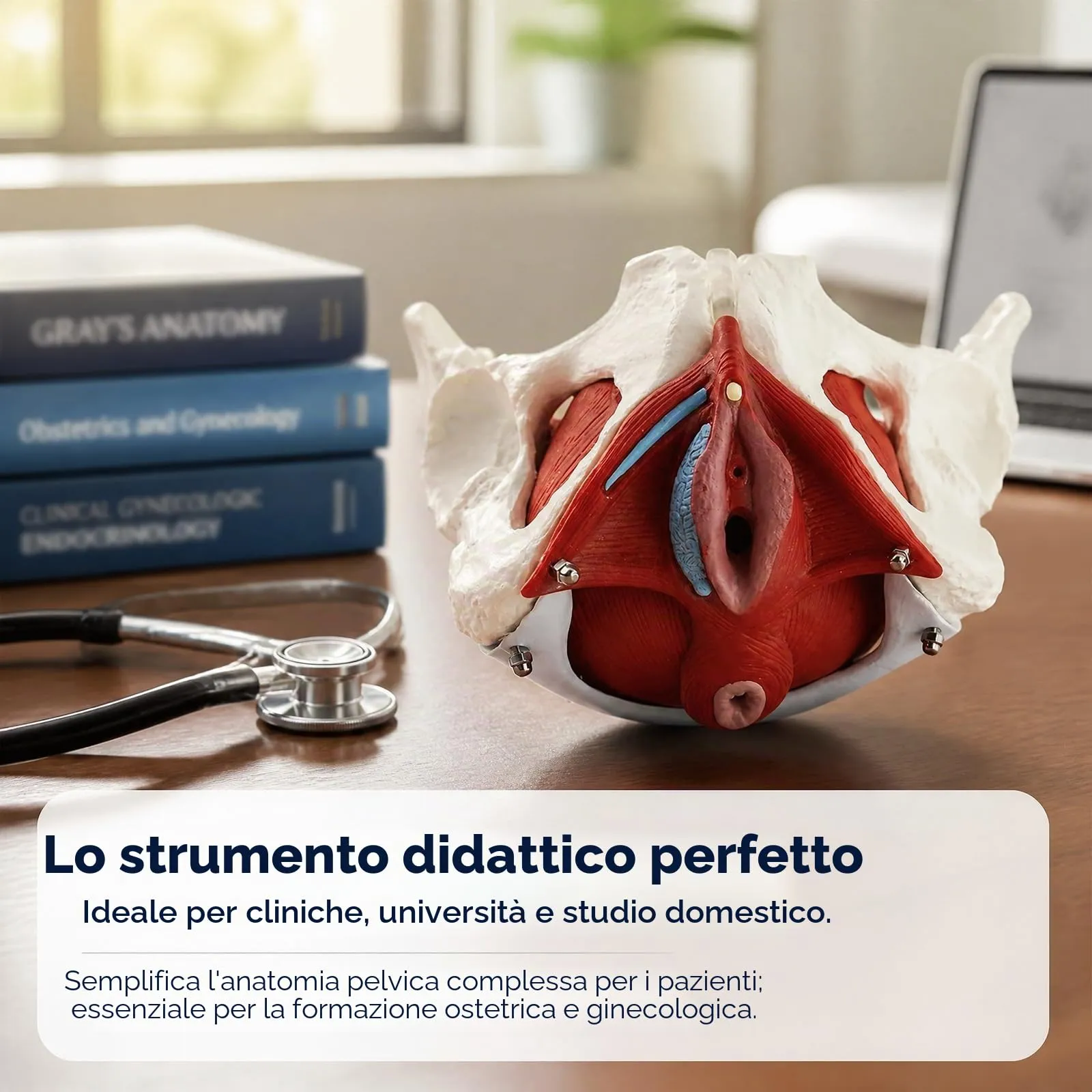 Modello Anatomico del Bacino e dei Muscoli del Pavimento Pelvico Femminile Staccabile - immagine 2