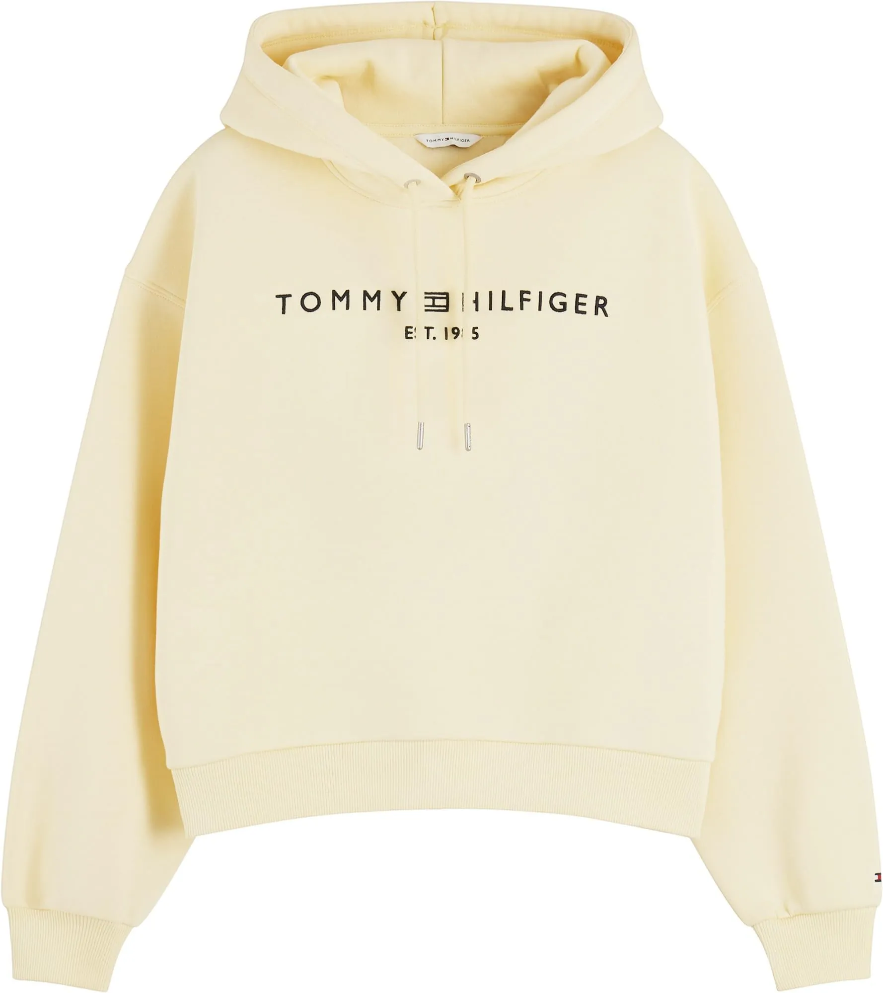 Tommy Hilfiger Felpa con Cappuccio da Donna Corp Logo Mdrn WW0WW47832, Frozen Custard, XS - immagine 5