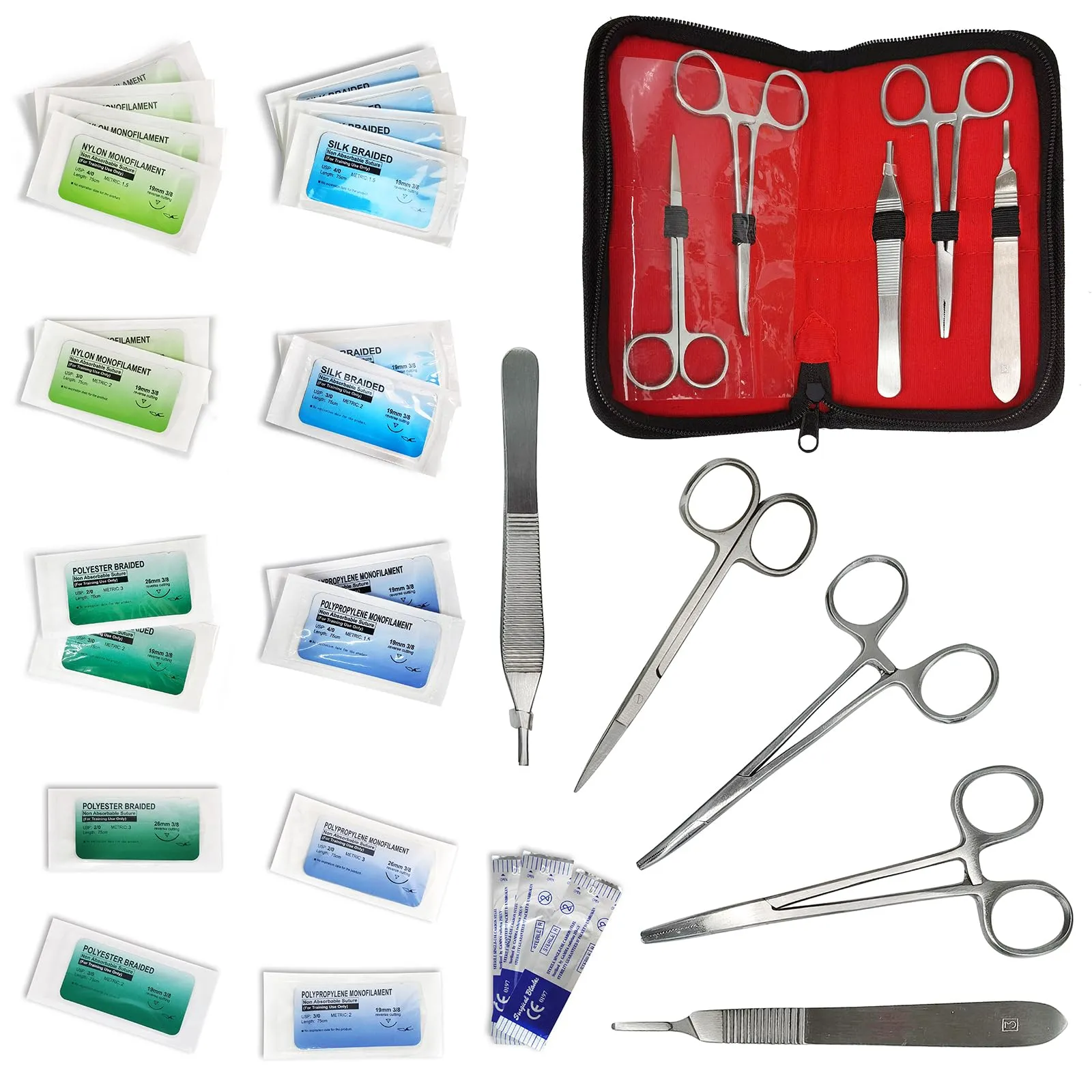 EVOTECH SCIENTIFIC Kit Modello per Sutura Chirurgica su Pelle Anatomy Skin H305-II con Custodia - immagine 2