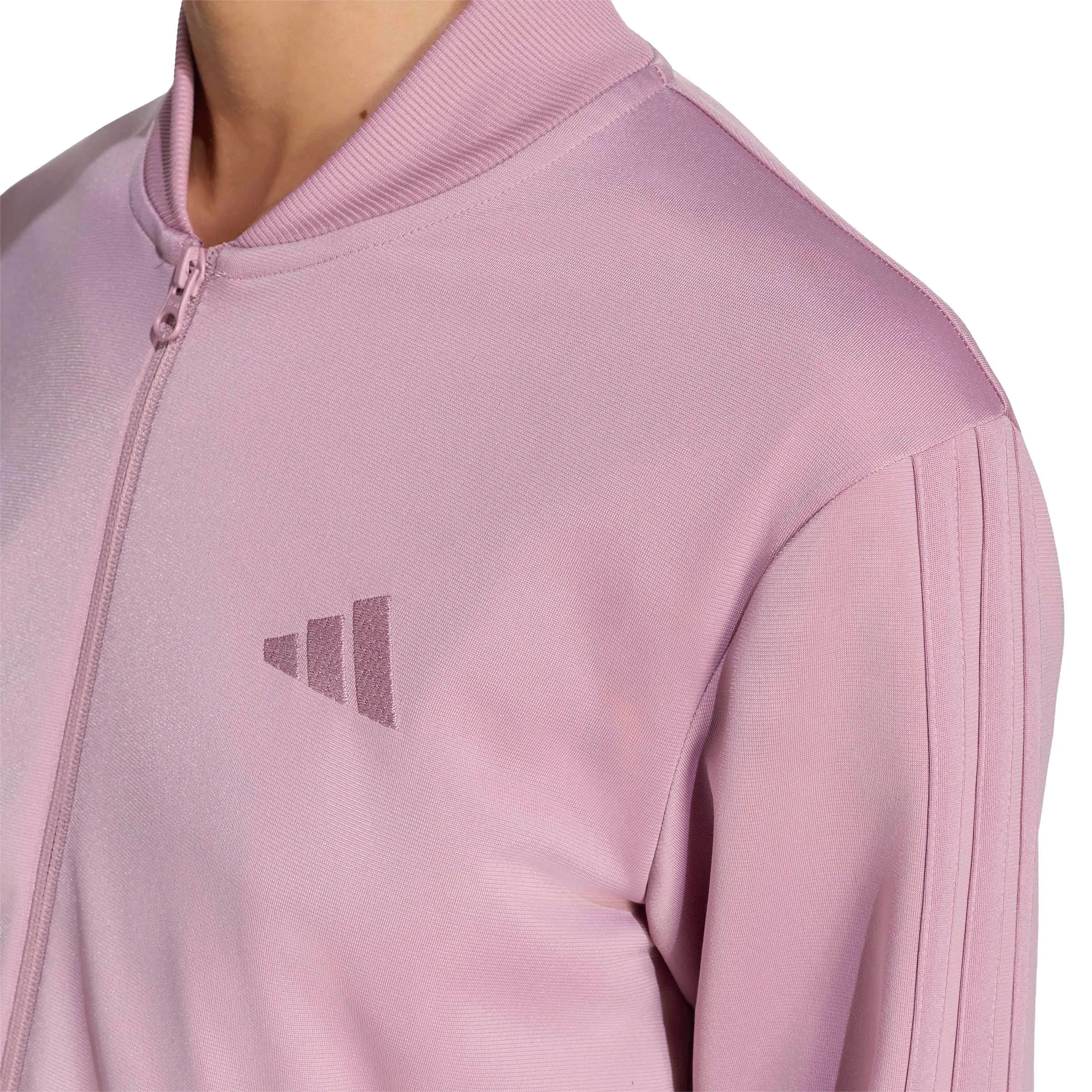 adidas Donna Essentials 3-Stripes Track Suit, Magic Mauve, M - immagine 4