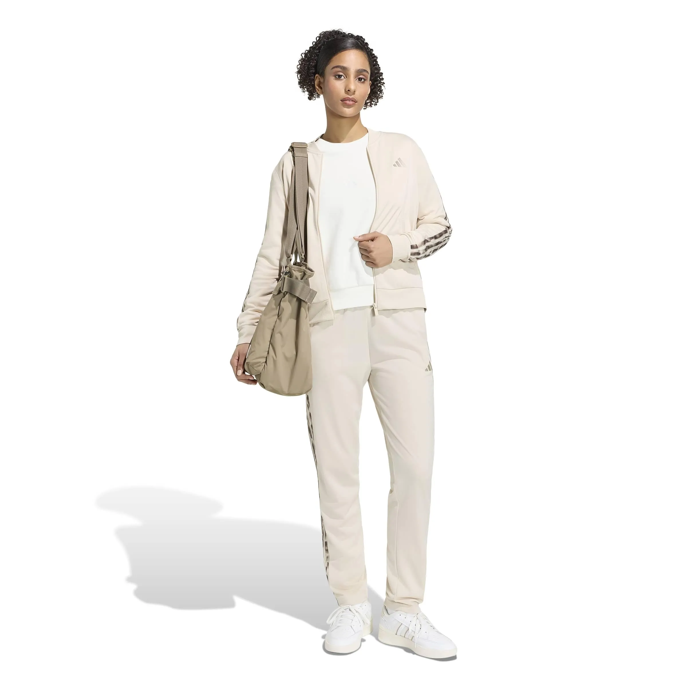 adidas Donna Essentials 3-Stripes Track Suit, Crystal Linen, L - immagine 6