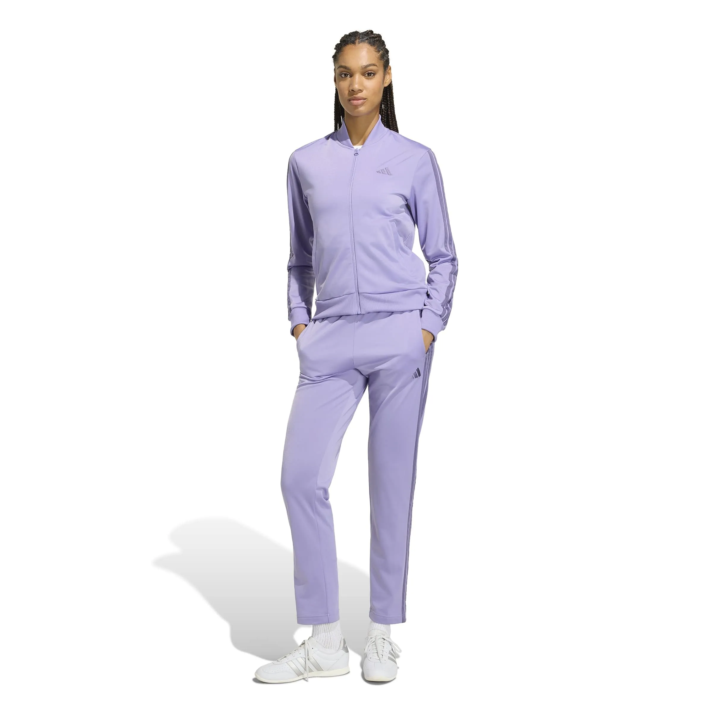 adidas Donna Essentials 3-Stripes Track Suit, Magic Lilac, XS - immagine 3