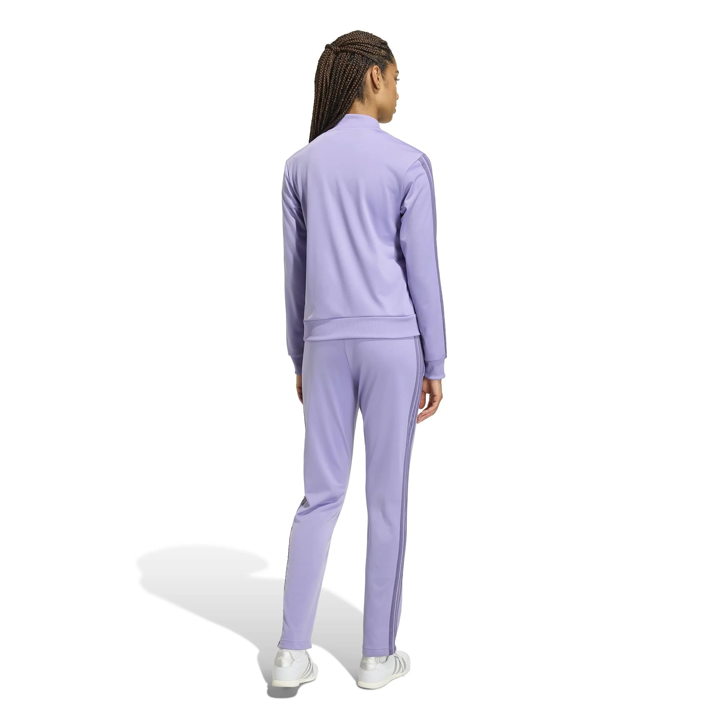 adidas Donna Essentials 3-Stripes Track Suit - Magic Lilac, M - immagine 2