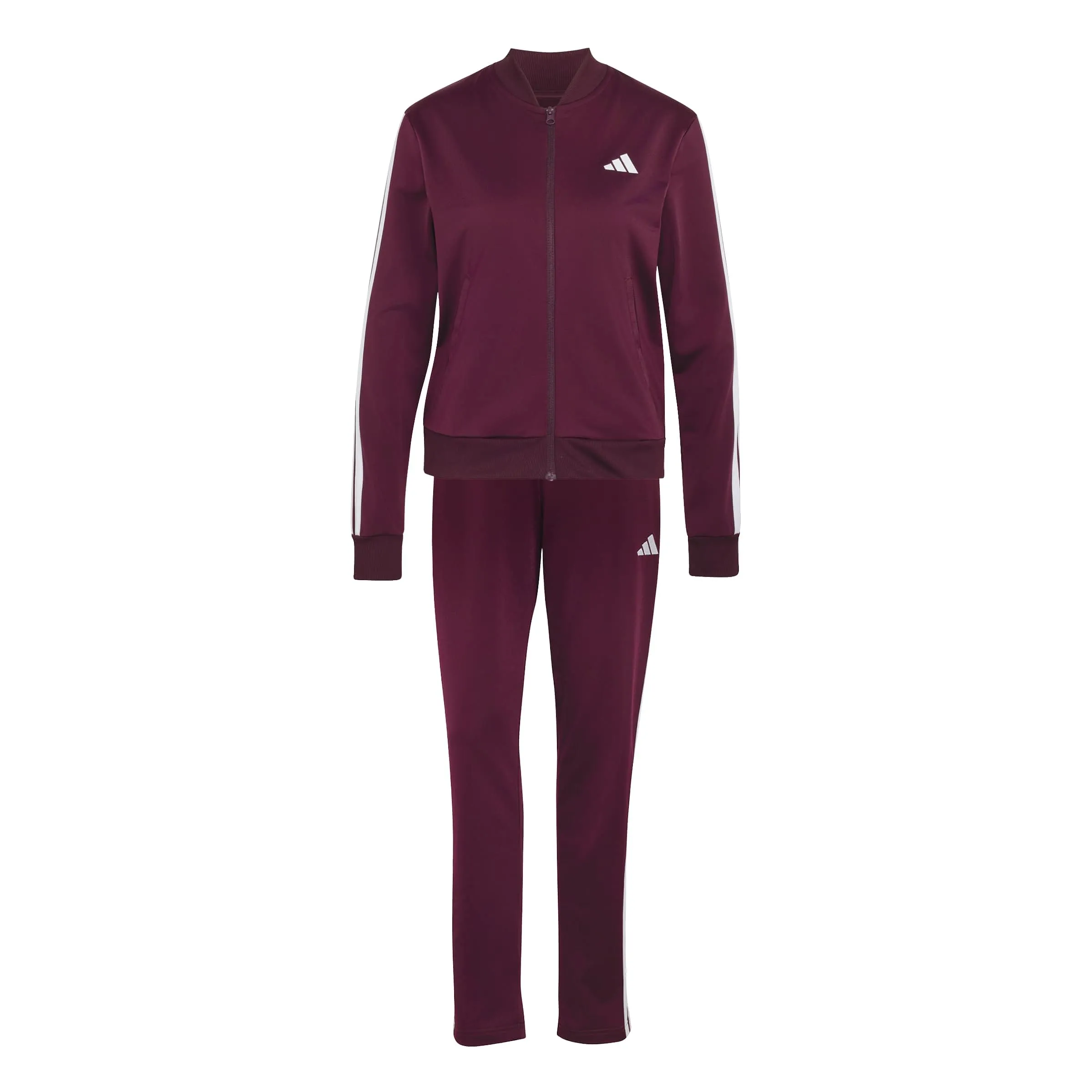 adidas Donna Essentials 3-Stripes Track Suit, Maroon, XL - immagine 1