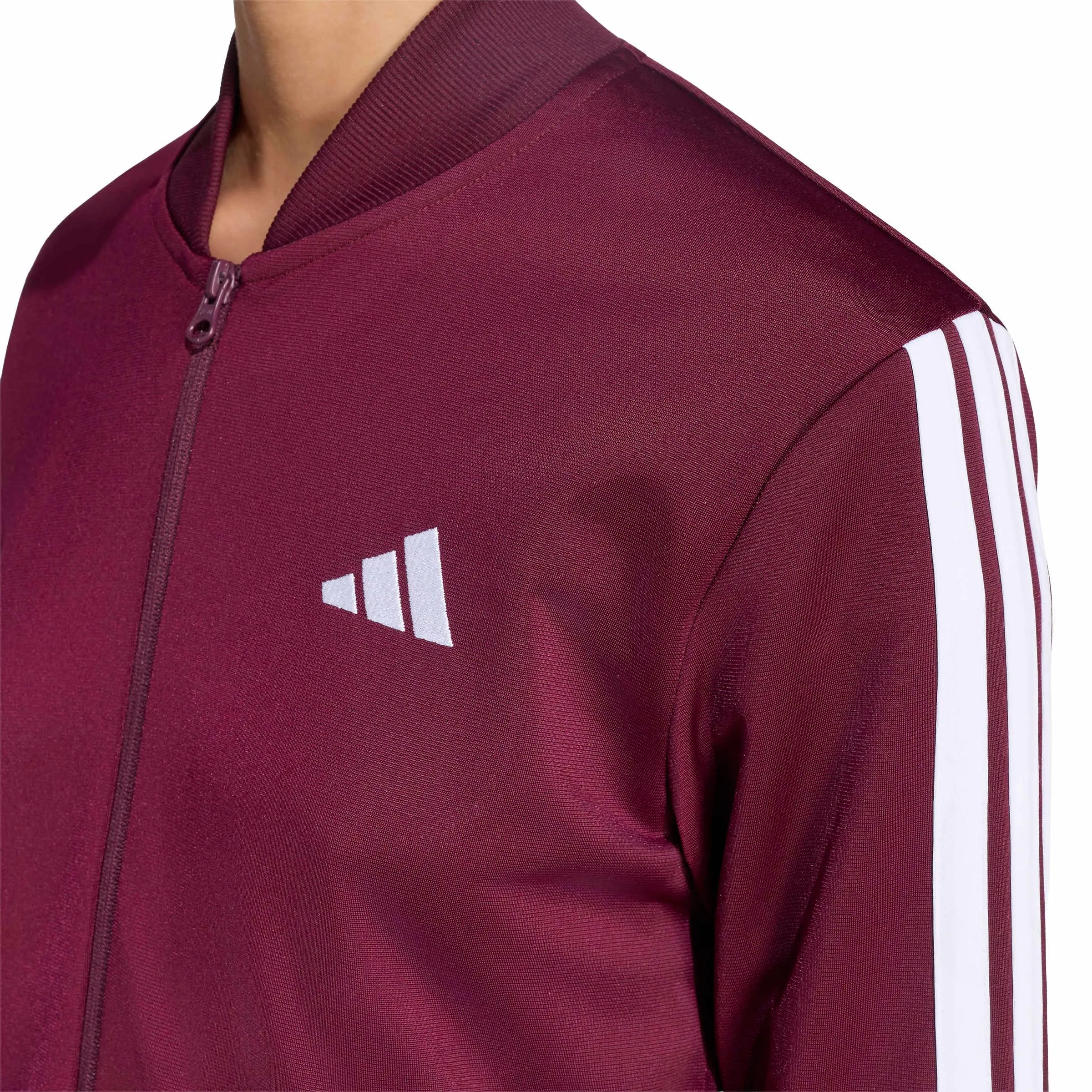 adidas Donna Essentials 3-Stripes Track Suit, Maroon, XL - immagine 4