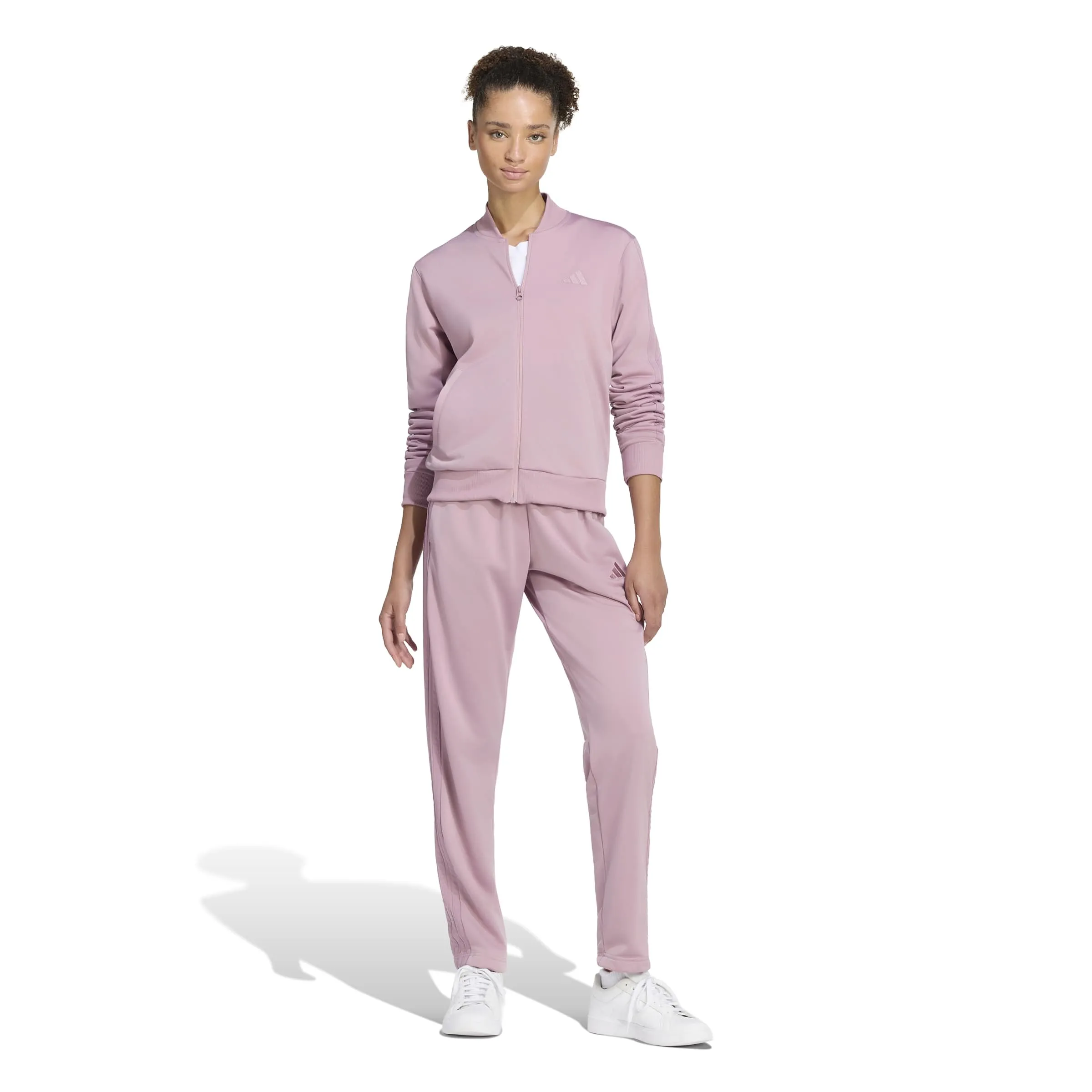 adidas Donna Essentials 3-Stripes Track Suit, Magic Mauve, L - immagine 6