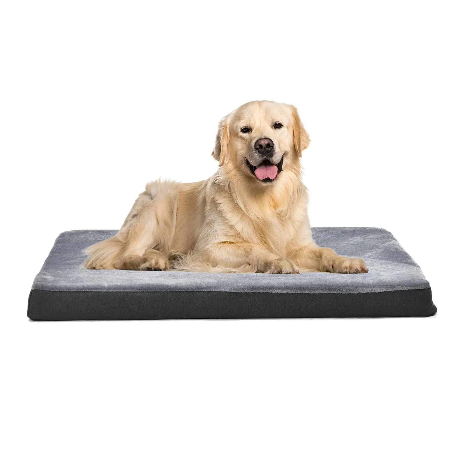 Amazon Basics Cuccia per cani e animali domestici in memory gel, sfoderabile, Grigio, 104 x 74 x 10 cm - immagine 2