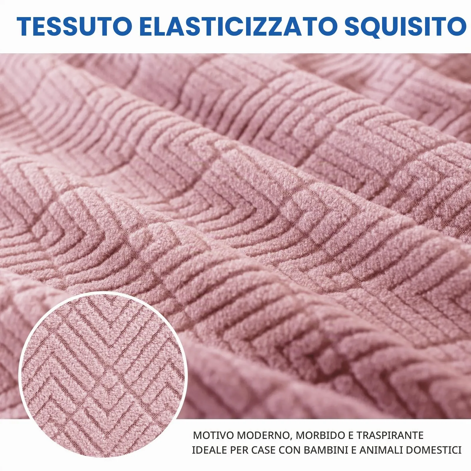 YSTELLAA Copri Testata Letto Elasticizzata, 150cm, Rosa - immagine 4