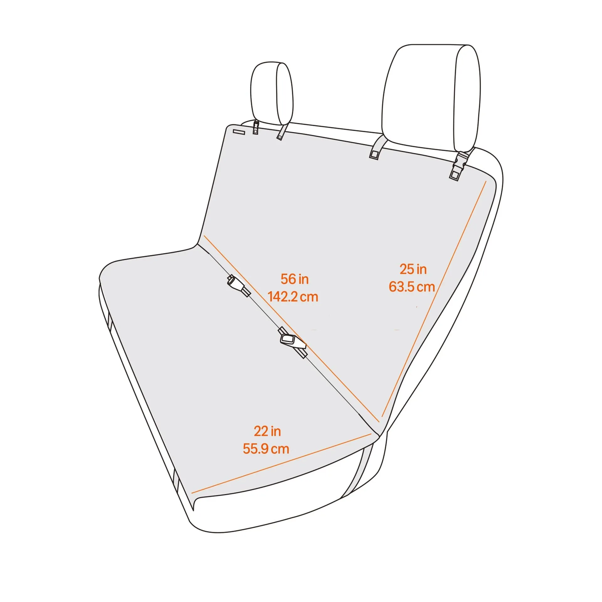 Amazon Basics Rivestimento per Sedile dell'Auto, 119 x 142 cm, Nero - immagine 8