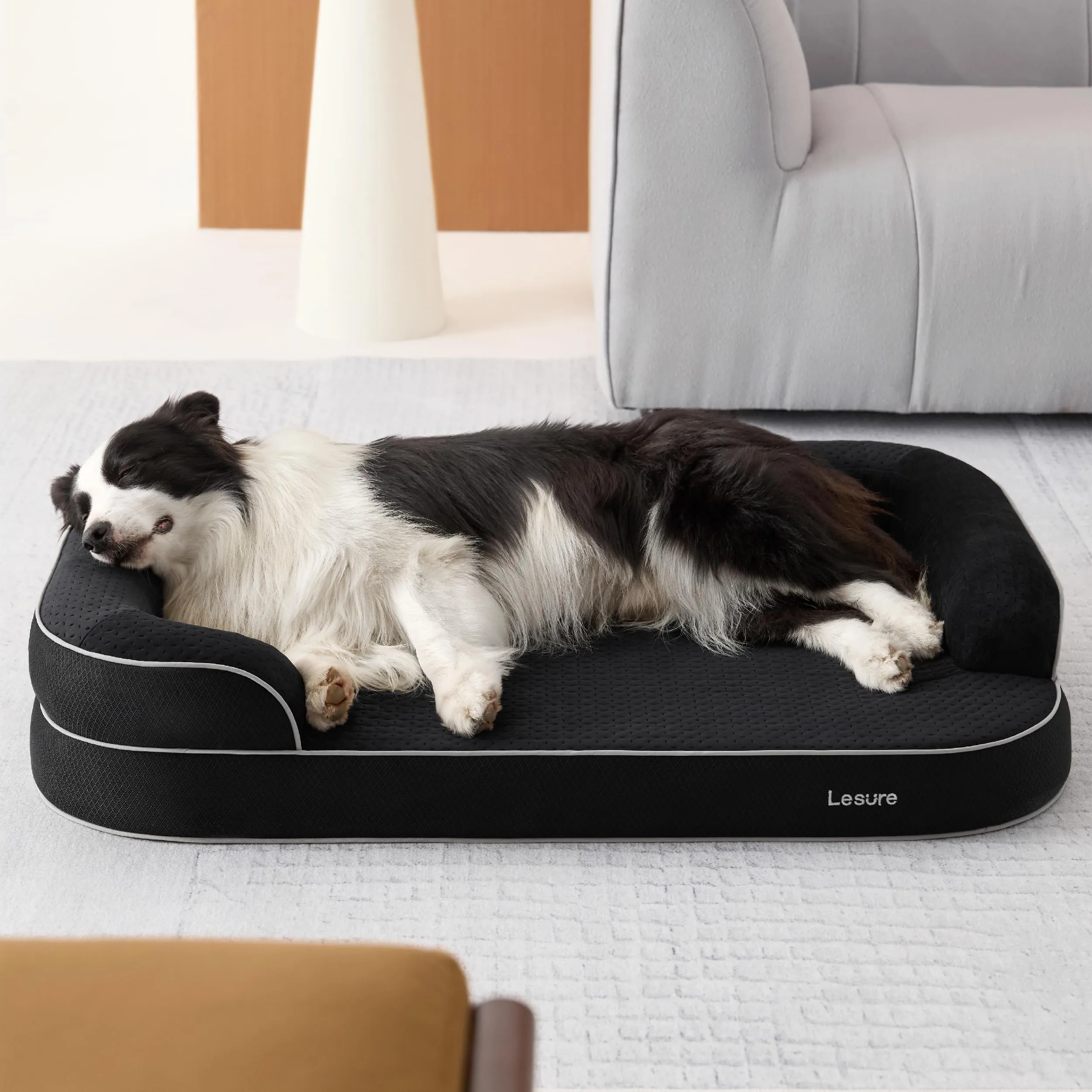 LE SURE RealOrtho Cuccia per cani in memory foam, Grande, Divano - immagine 7