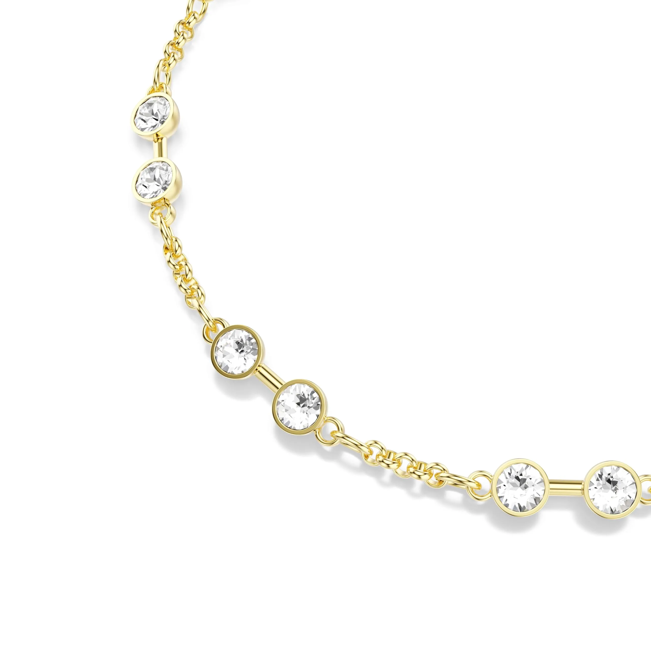 Swarovski Remix Collection Strand Bracciale con Cristalli Taglio Round, Placcatura in Tonalità Oro, 18-21 cm - immagine 2
