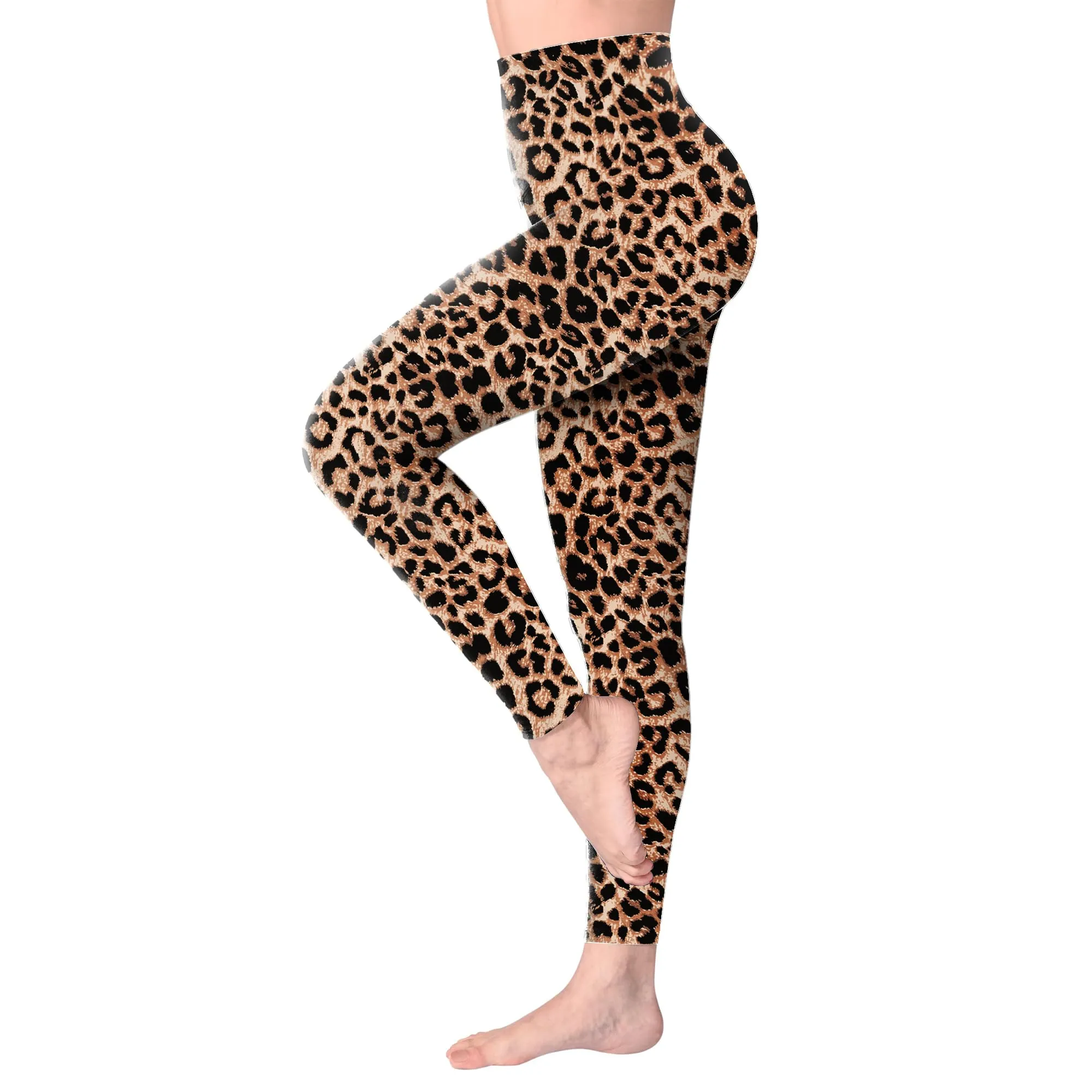 SINOPHANT Leggings Donna Vita Alta Sportivi Leopardo 4XL - immagine 1