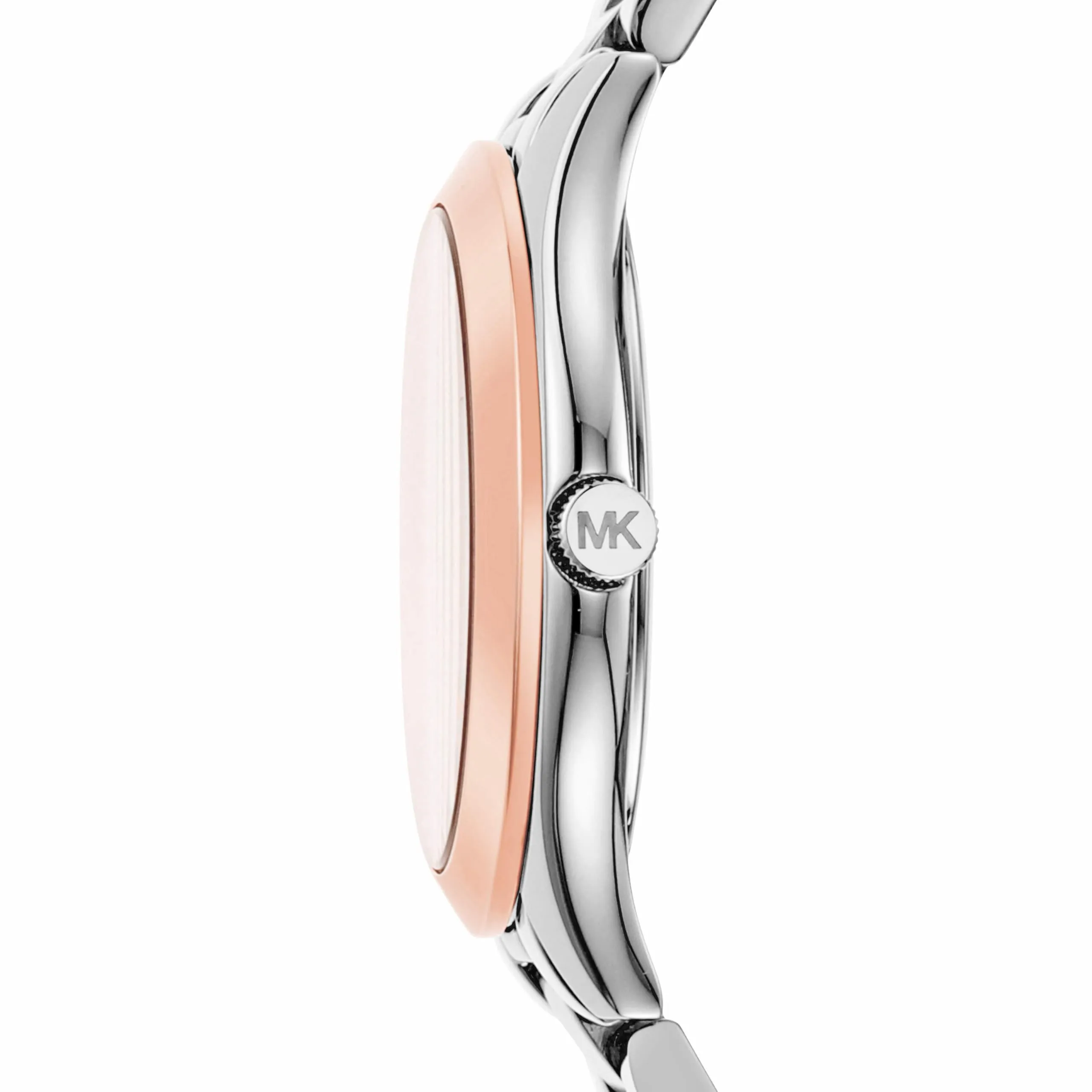 Michael Kors Slim Runway Orologio da Donna MK3514, 33 mm, Acciaio Inossidabile, Argento e Oro Rosa - immagine 2