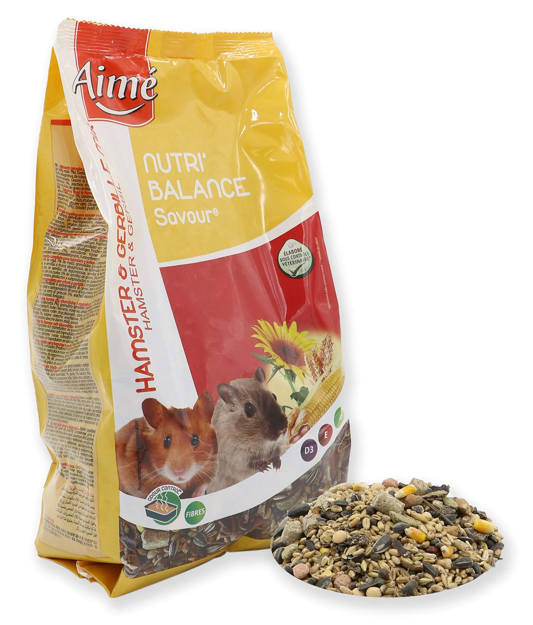 Aimé Nutri'Balance Savour Mix Cibo per Criceti e Gerbilli, 900g - immagine 3