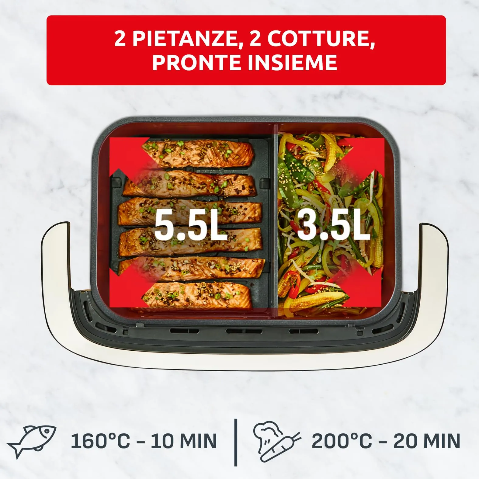 Moulinex Ever Fry Dual Flex Friggitrice ad Aria 9L EZ9288F0 - immagine 4