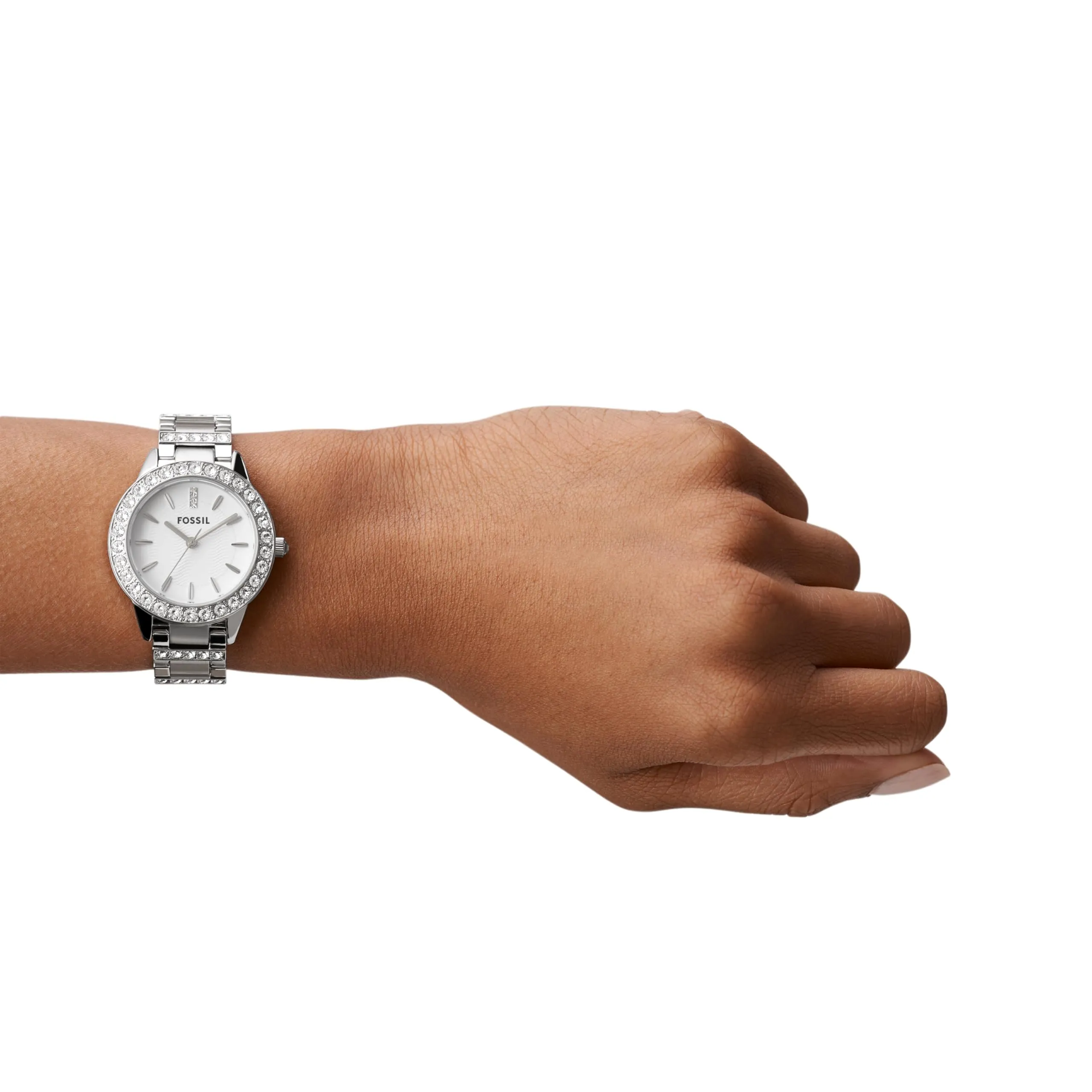 Fossil Jesse Orologio da donna ES2362 - Acciaio inossidabile, Tono argento e glitter - immagine 3