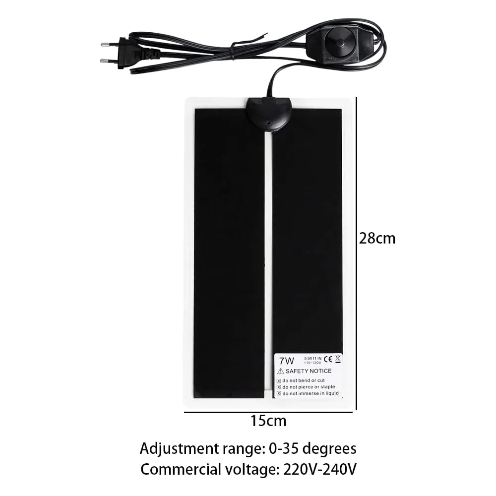 Geoyien Tappetino riscaldante per rettili, 15x28cm, 7W, 220V-240V - immagine 2