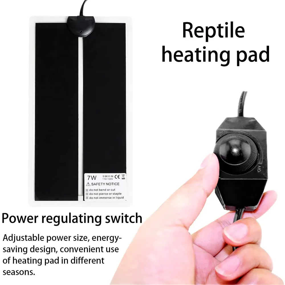 Geoyien Tappetino riscaldante per rettili, 15x28cm, 7W, 220V-240V - immagine 3