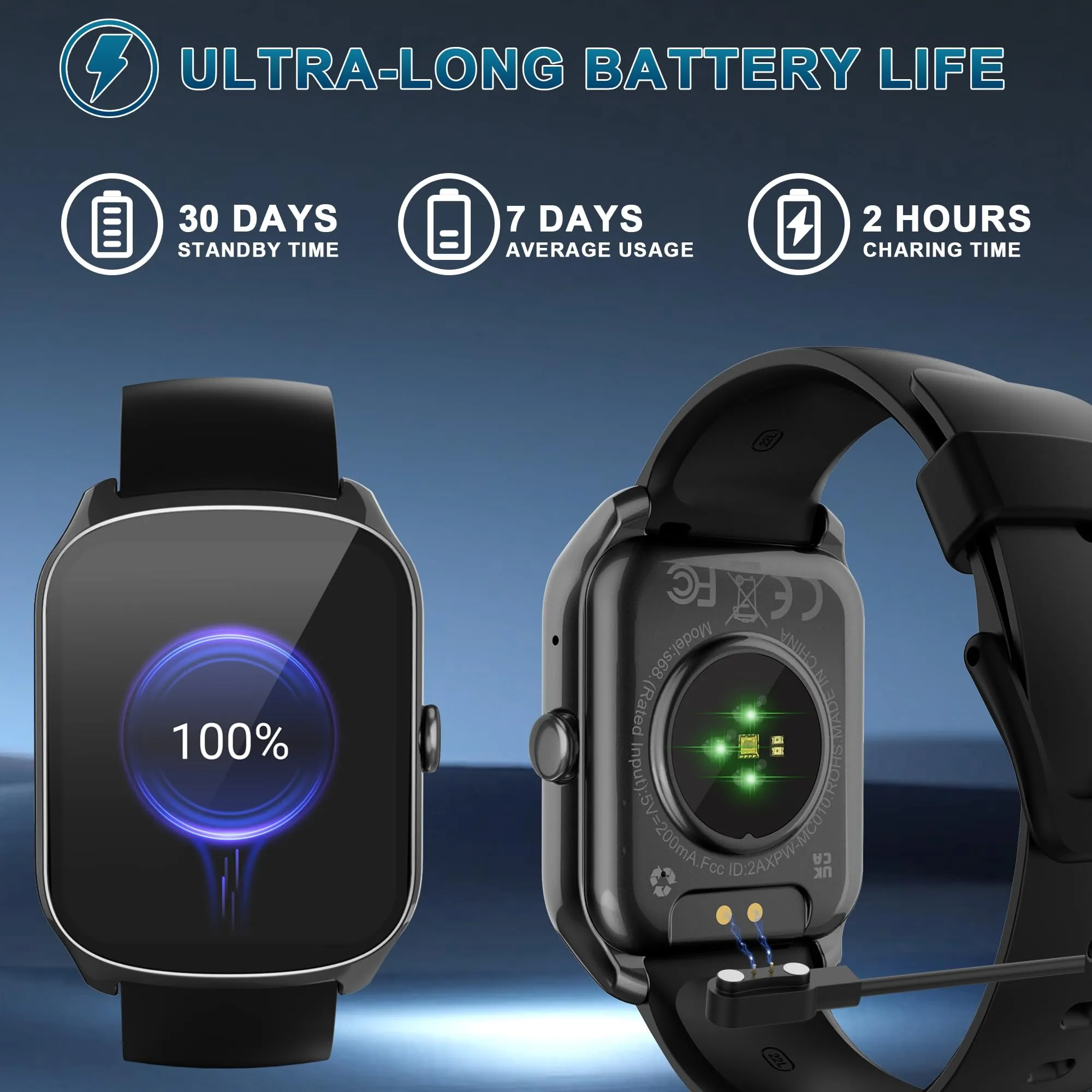 STECEi Smartwatch S68 Schermo Curvo HD 1,95'' Chiamate Bluetooth 112 Modalità Sportive IP68 Nero - immagine 6