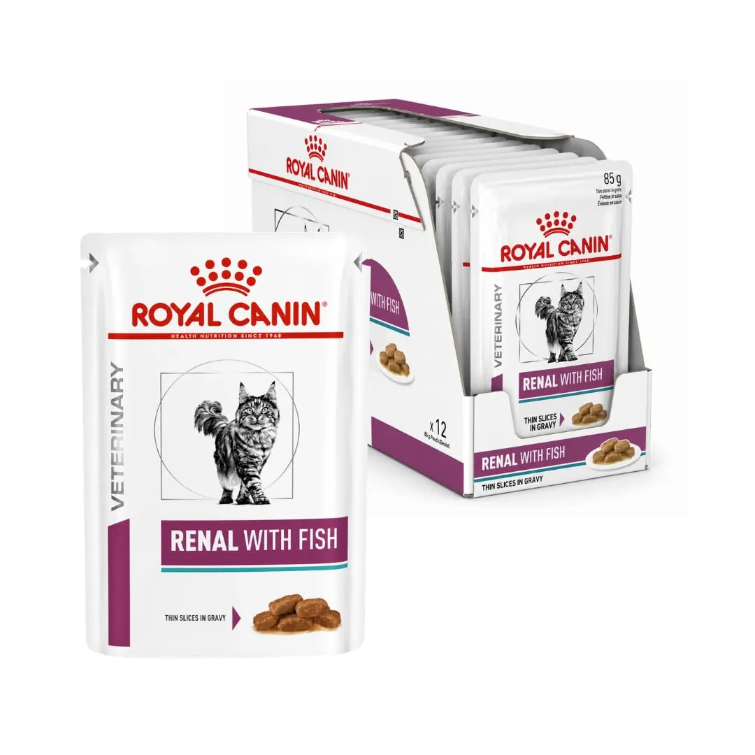 Royal Canin Veterinary Renal Fish Umido per Gatti, 2 x 12 x 85 g - immagine 2