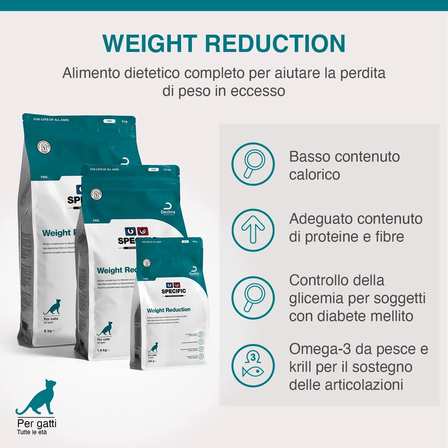 Specific Weight Reduction (FRD) Dry Cat Food, 6 kg - immagine 2