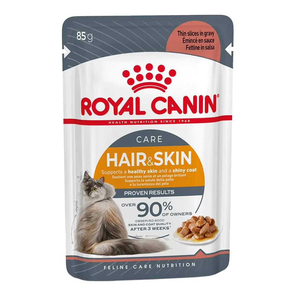 Royal Canin Hair & Skin Care Gravy for Adult Cats, 12 x 85 g - immagine 1
