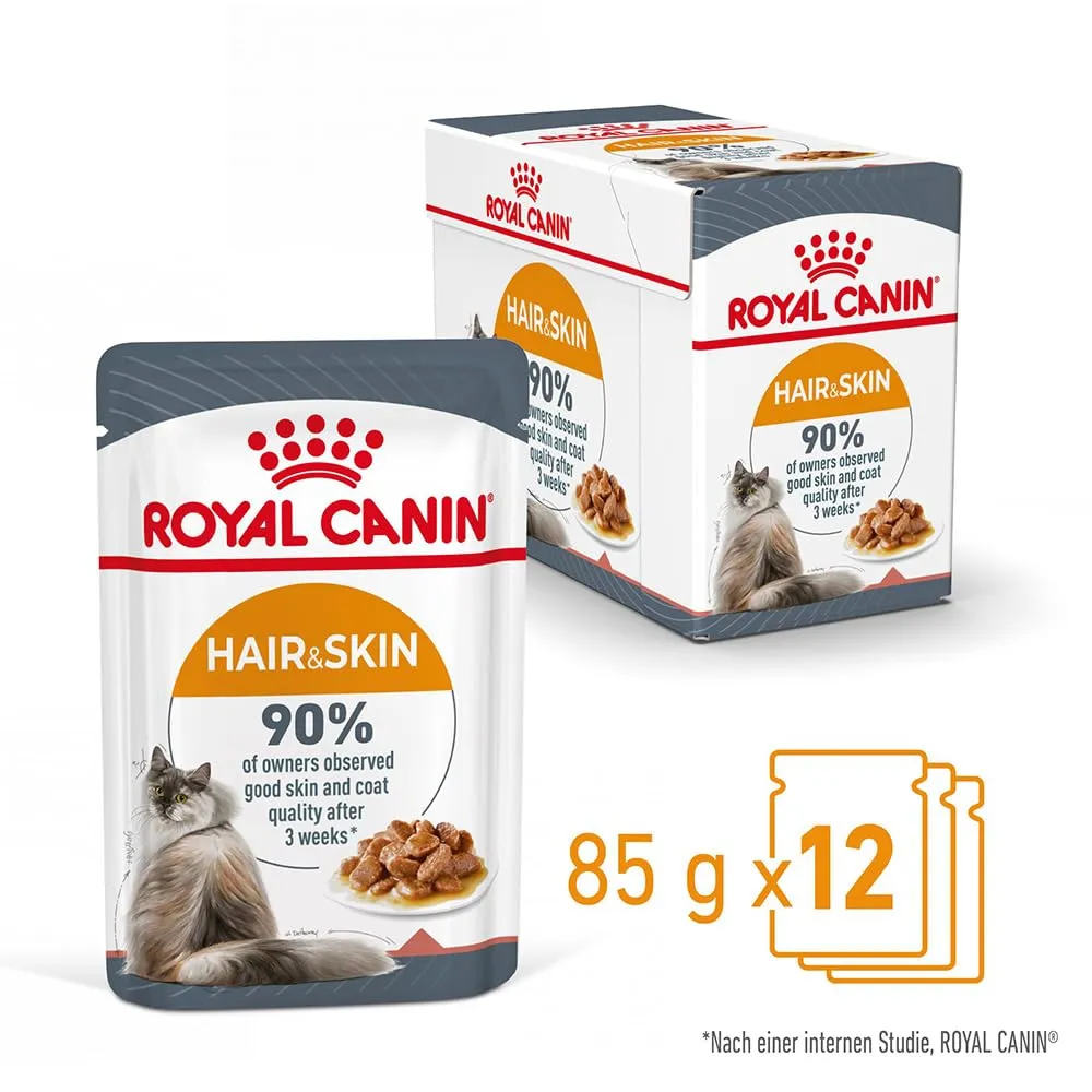 Royal Canin Hair & Skin Care Gravy for Adult Cats, 12 x 85 g - immagine 2
